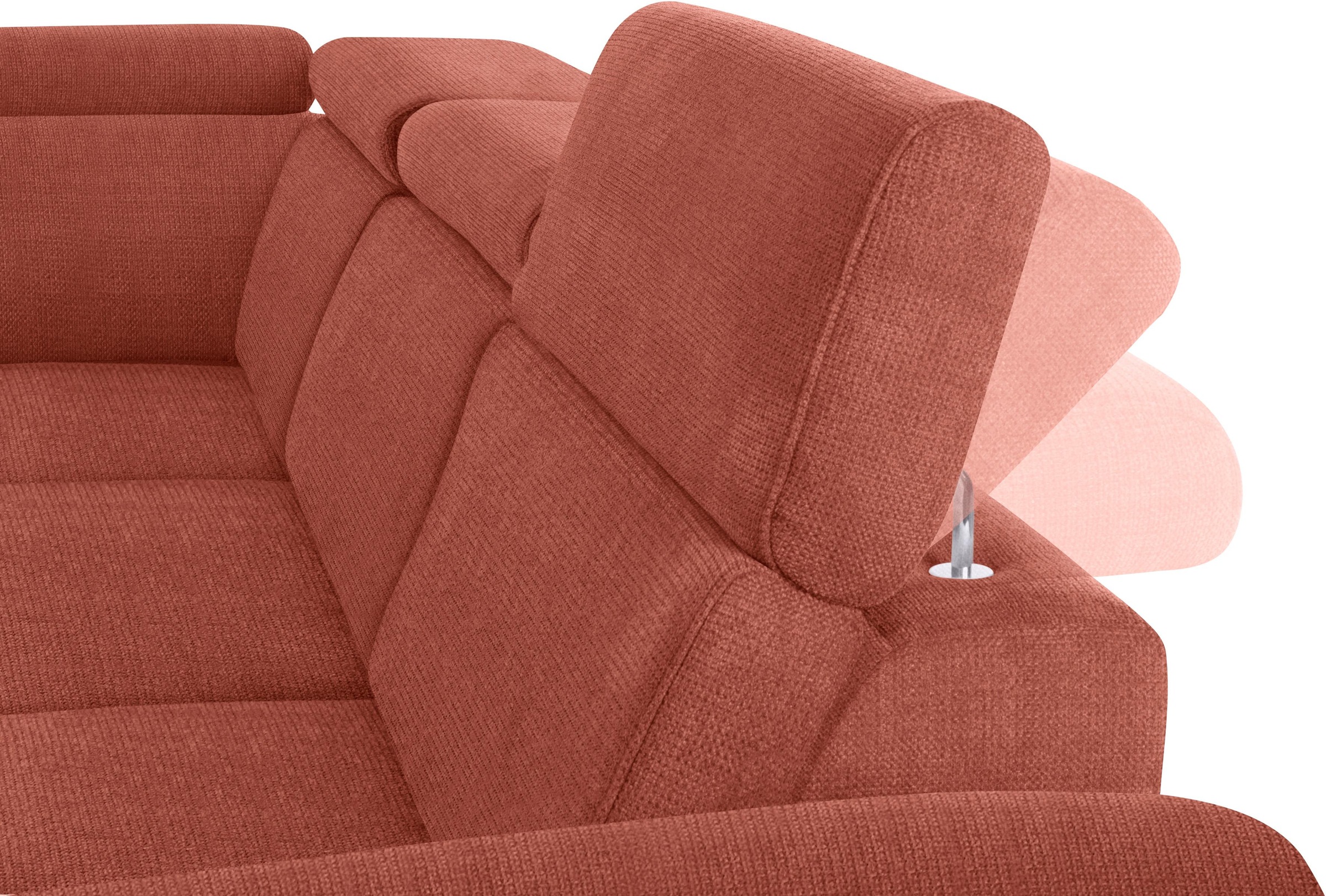 sit&more Ecksofa, inklusive Kopfteilverstellung, wahlweise mit Bettfunktion und Bettkasten