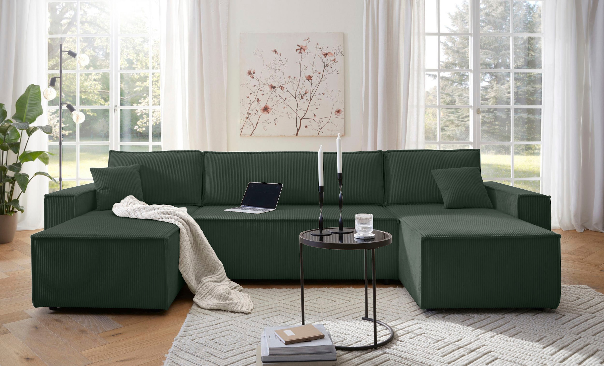 OTTO home Wohnlandschaft »CASSI L-Form, 311cm - OTTO. Verlässliche Qualität.« Schlaffunktion (133/270), Bettkasten, Cord, Unser Tiefpreis