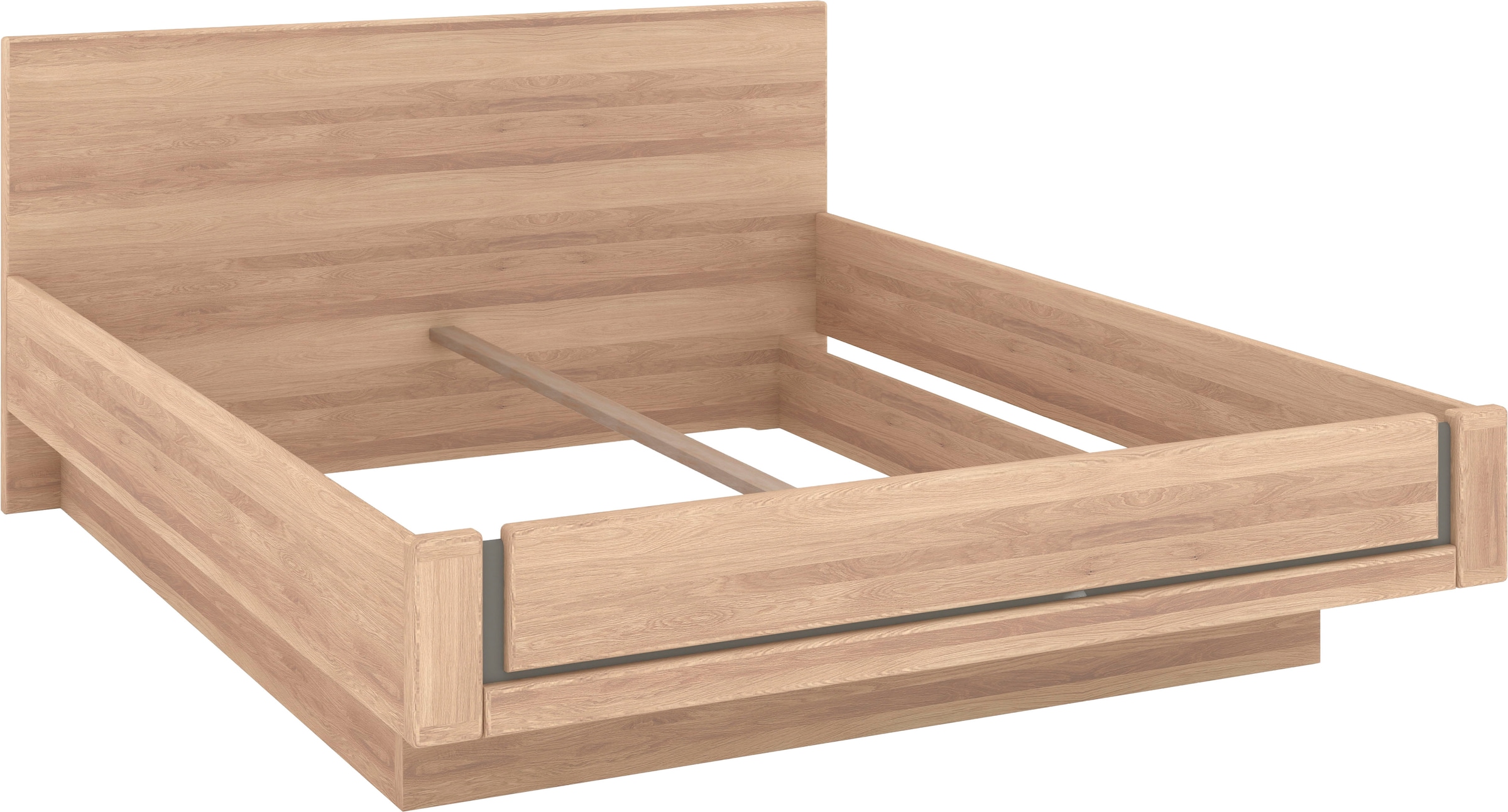 Musterring Holzbett »Sorrent, Bettgestell, Bettrahmen, teilmassiv Eiche«, (MADE IN GERMANY), Eiche teilmassiv, Liegehöhenverstellung, in schwebender Optik