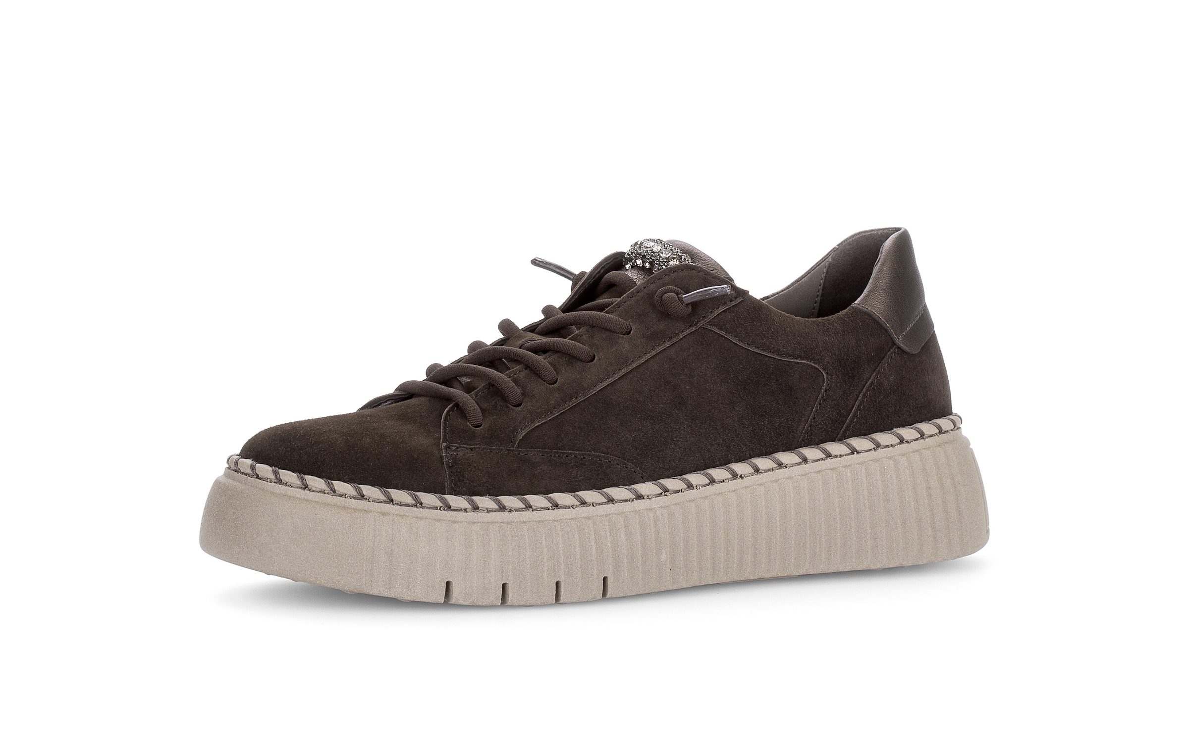 Gabor Slip-On Sneaker  Freizeitschuh, Halbschuh, Slipper mit glänzendem Schmuckelement