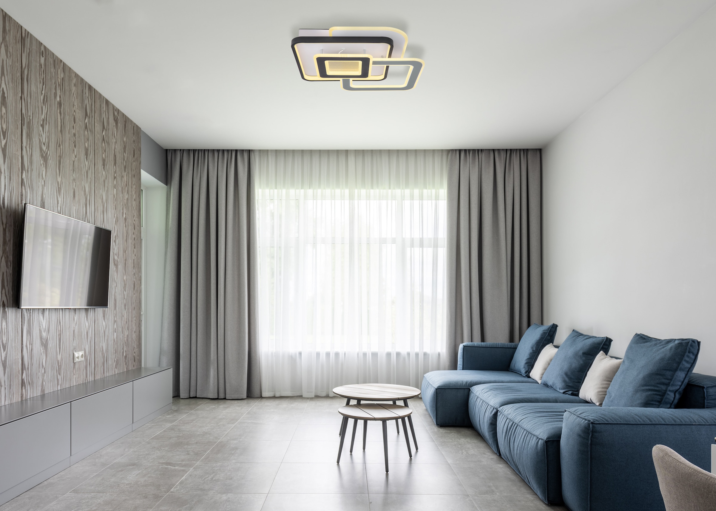 GLOBO LIGHTING Deckenleuchte »BRIENNA« LED-Modul 1 Stk. Warmweiß Deckenlampe Wohnzimmer-Leuchte Schlafzimmer-Leuchte Flur Küche