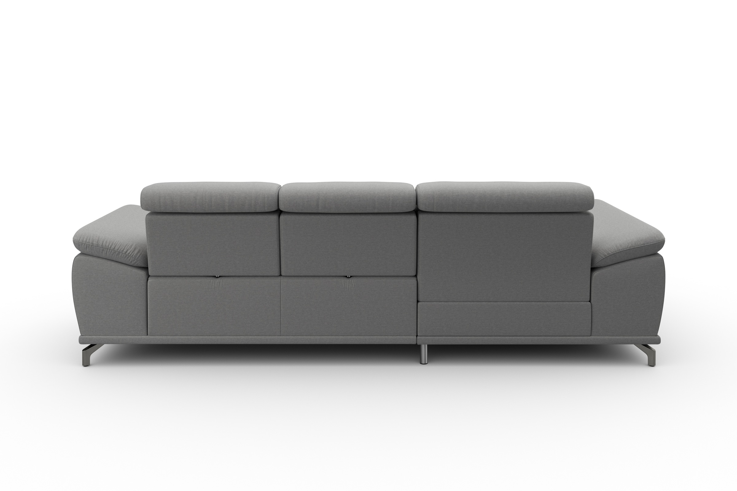 sit&more Ecksofa »Cabrio L-Form, mit Sitztiefenverstellung, Arm- und Kopfteilverstellung«, 2 Nierenkissen, Federkern, optional Bettfunktion und Stauraum