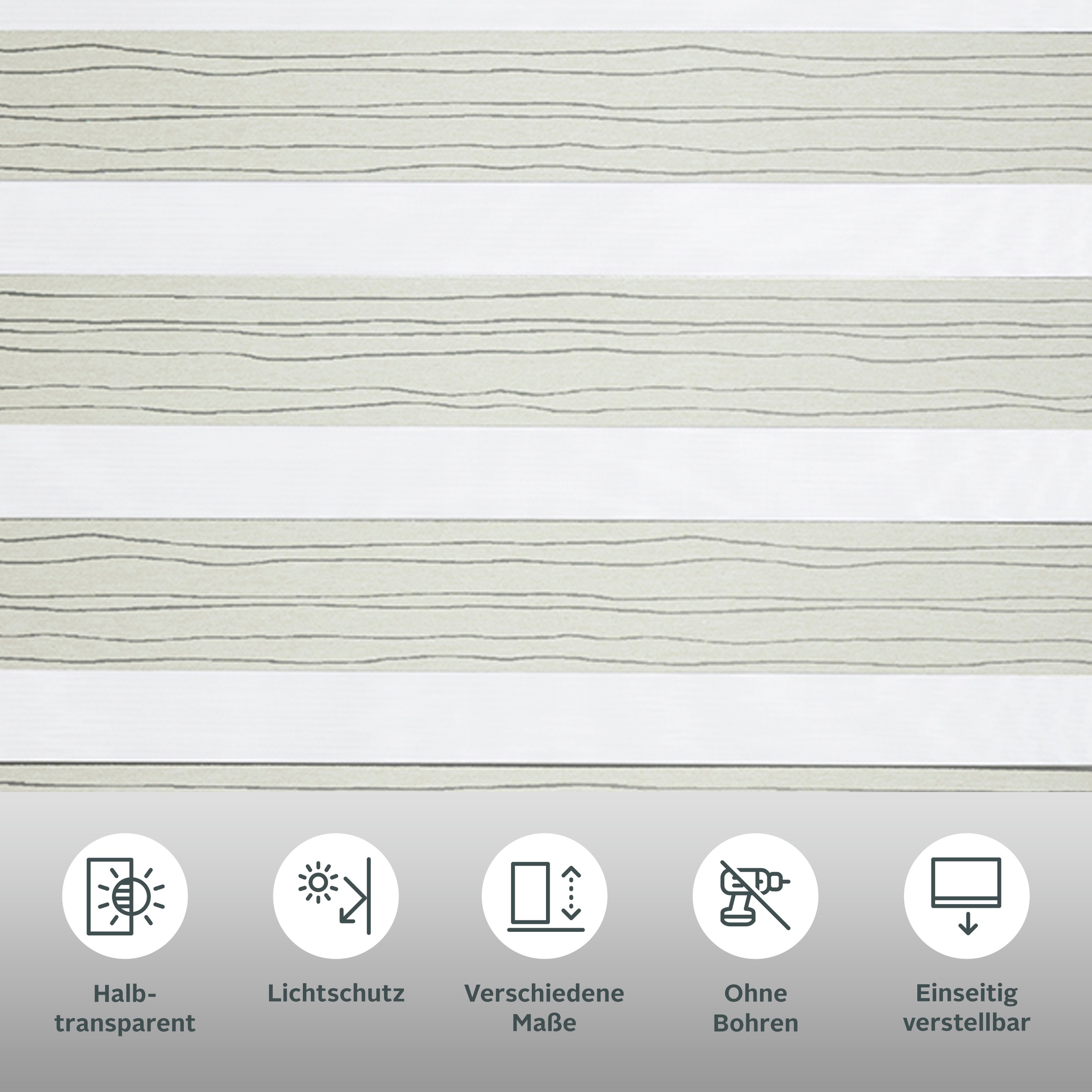 my home Doppelrollo »PAGELLA«, Lichtschutz, Blendschutz-Sichtschutz-Verdunkelung, ohne Bohren, freihängend, mit eingewebten Chenillefäden NEUHEIT!