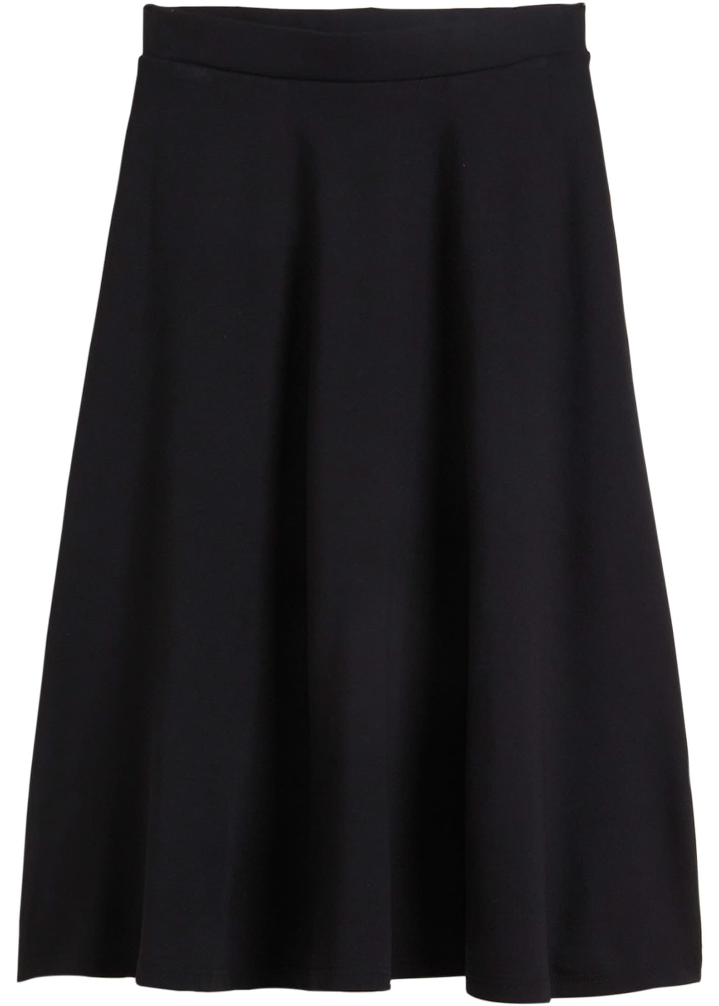 bonprix Midirock aus weichem Materialmix, ausgestellte Passform