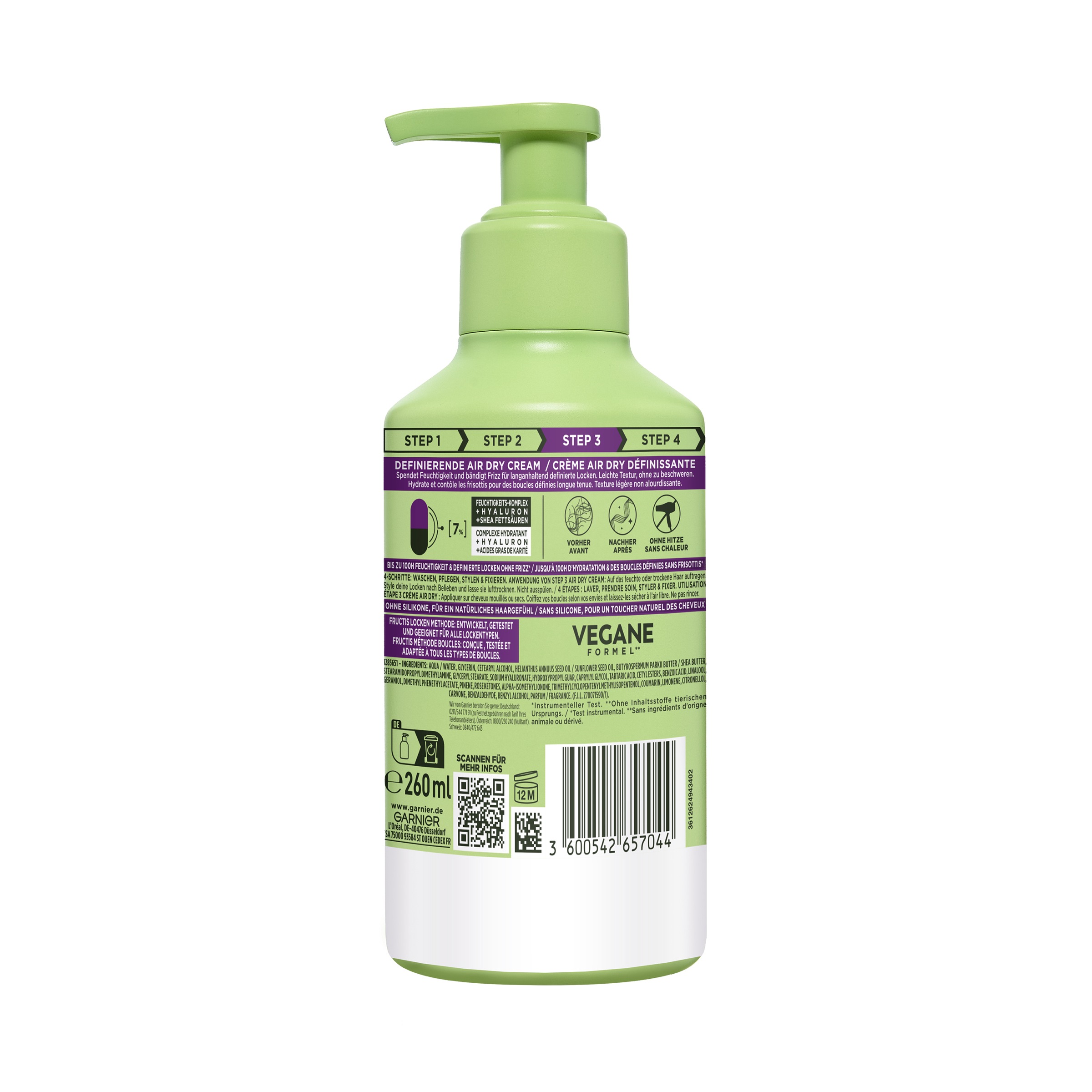 GARNIER Leave-in Pflege »LOCKEN METHODE AIR DRY CREAM« kann Frizz für bis zu 100 Stunden bändigen