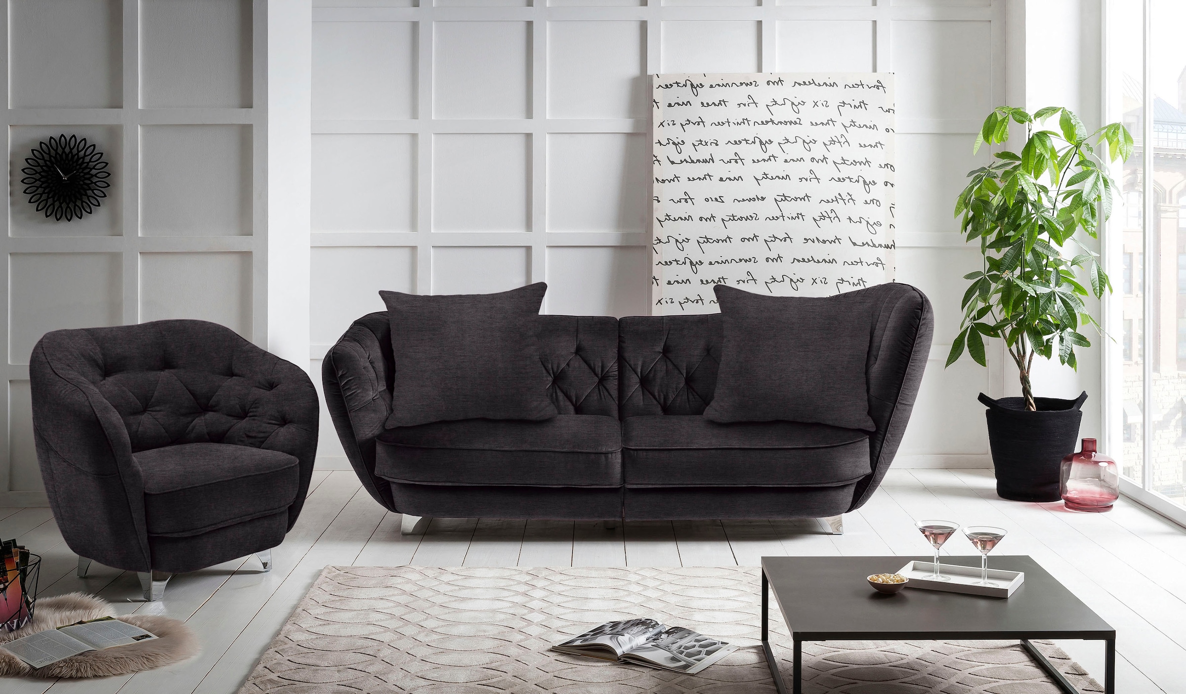 Leonique Big-Sofa Online-Shop kaufen »Retro« im