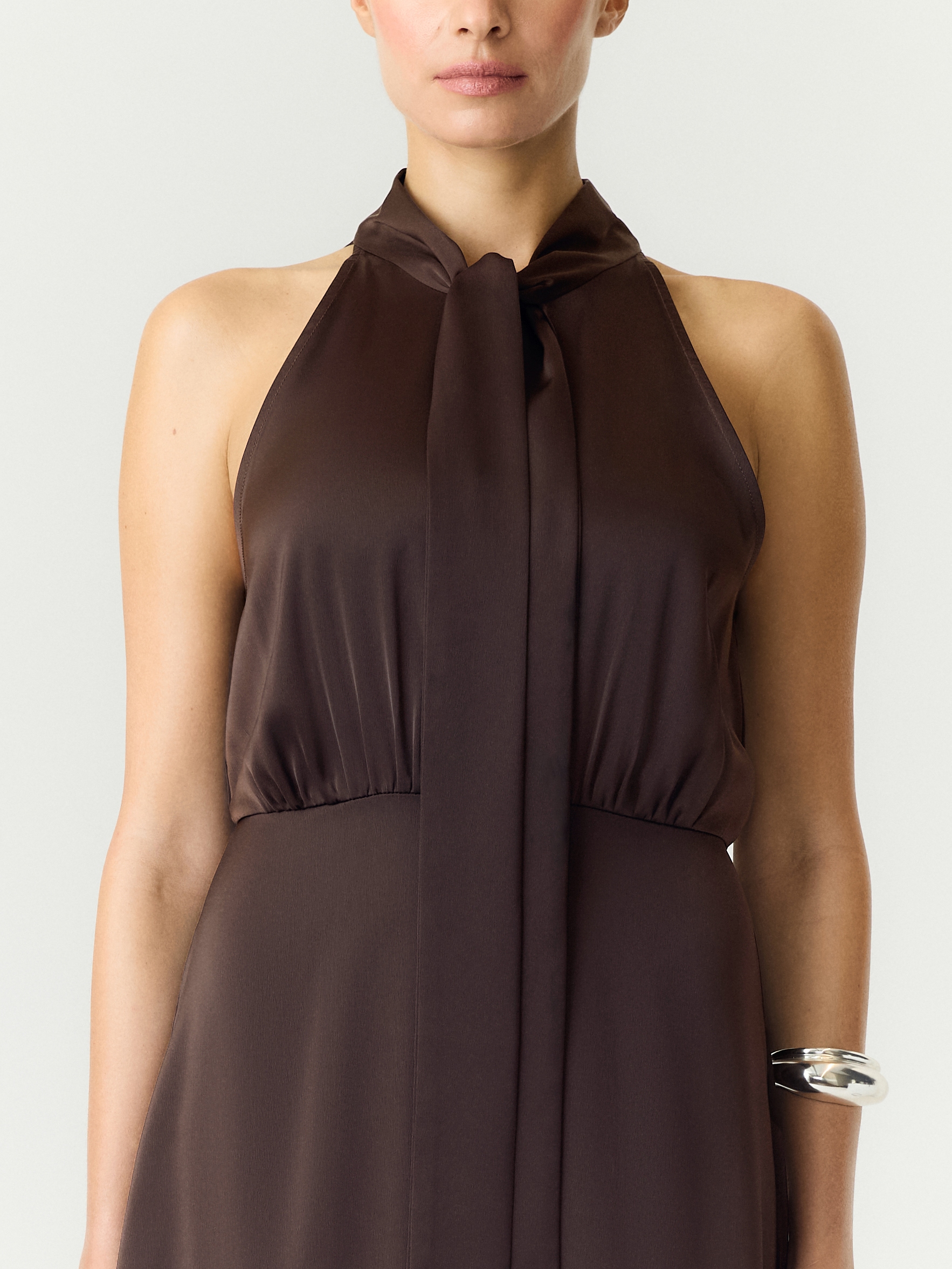 Y.A.S Maxikleid »YASTHEA SL MAXI DRESS S. NOOS« Materialmix, regular fit