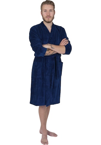 Wewo fashion Herrenbademantel »1017«, (1 St., mit Gürtel), Kimono-Schnitt, lang kaufen