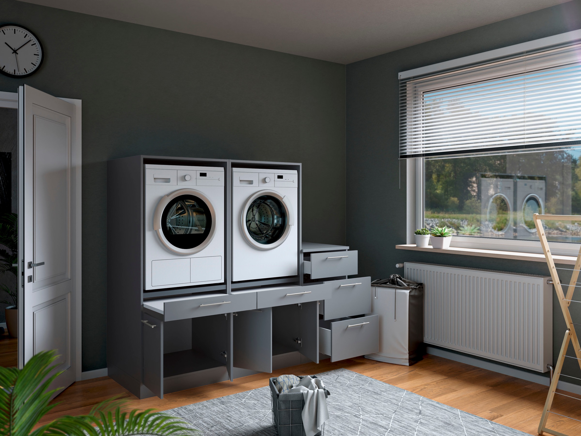 Laundreezy Mehrzweckschrank-Set »Laundreezy, 3-tlg. Mehrzweckschrank-Set B/H/T 186/162/68 cm« 3 Stk. tlg.
