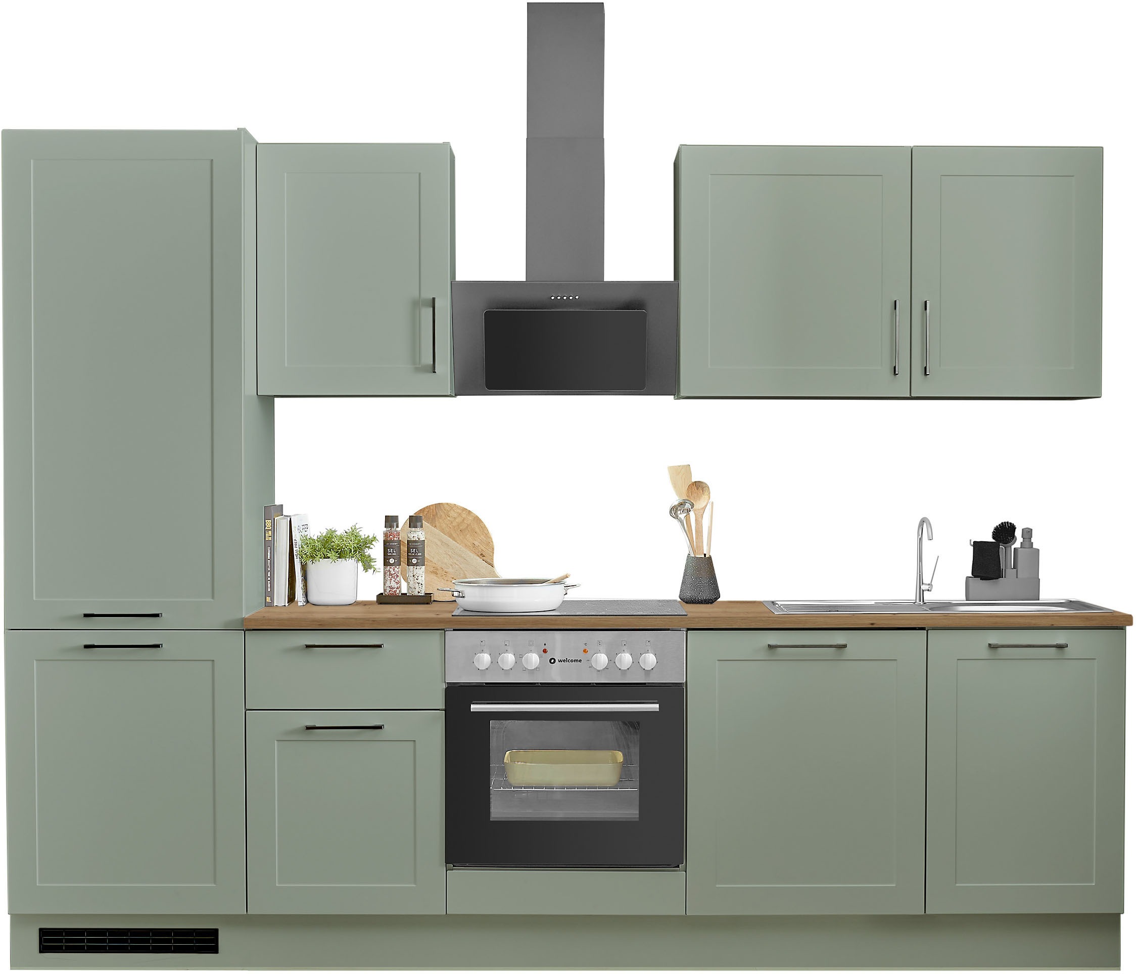 BASIC by Balculina Küchenzeile »Marsi« Breite 280 cm, wahlweise mit E-Gerät günstig online kaufen