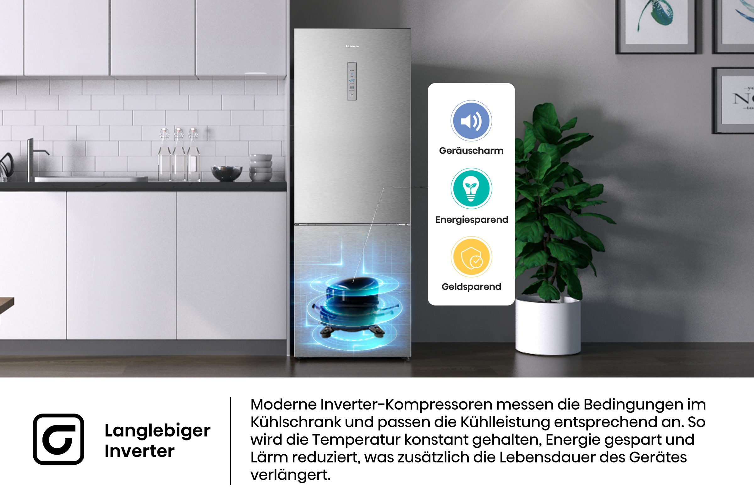 Hisense Kühl-/Gefrierkombination »RB645N4BIB« 201,3 cm hoch 70,4 cm breit 70cm breit