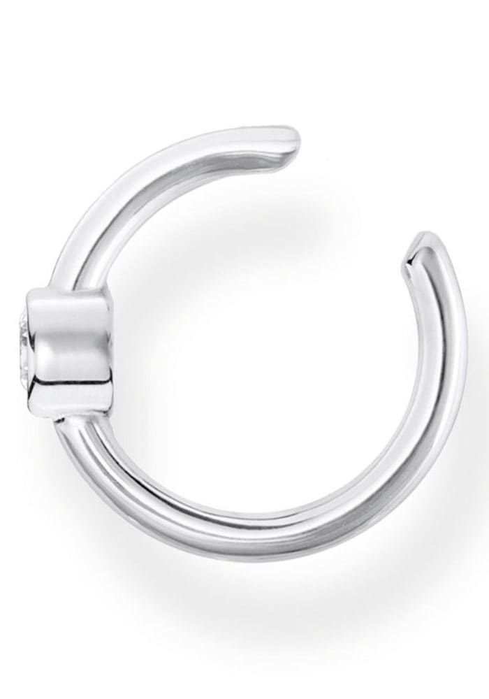 THOMAS SABO Ohrklemme »Ohrklemme weißer Stein, EC0018-051-14, EC0018-414-14«, mit Zirkonia (synth.)