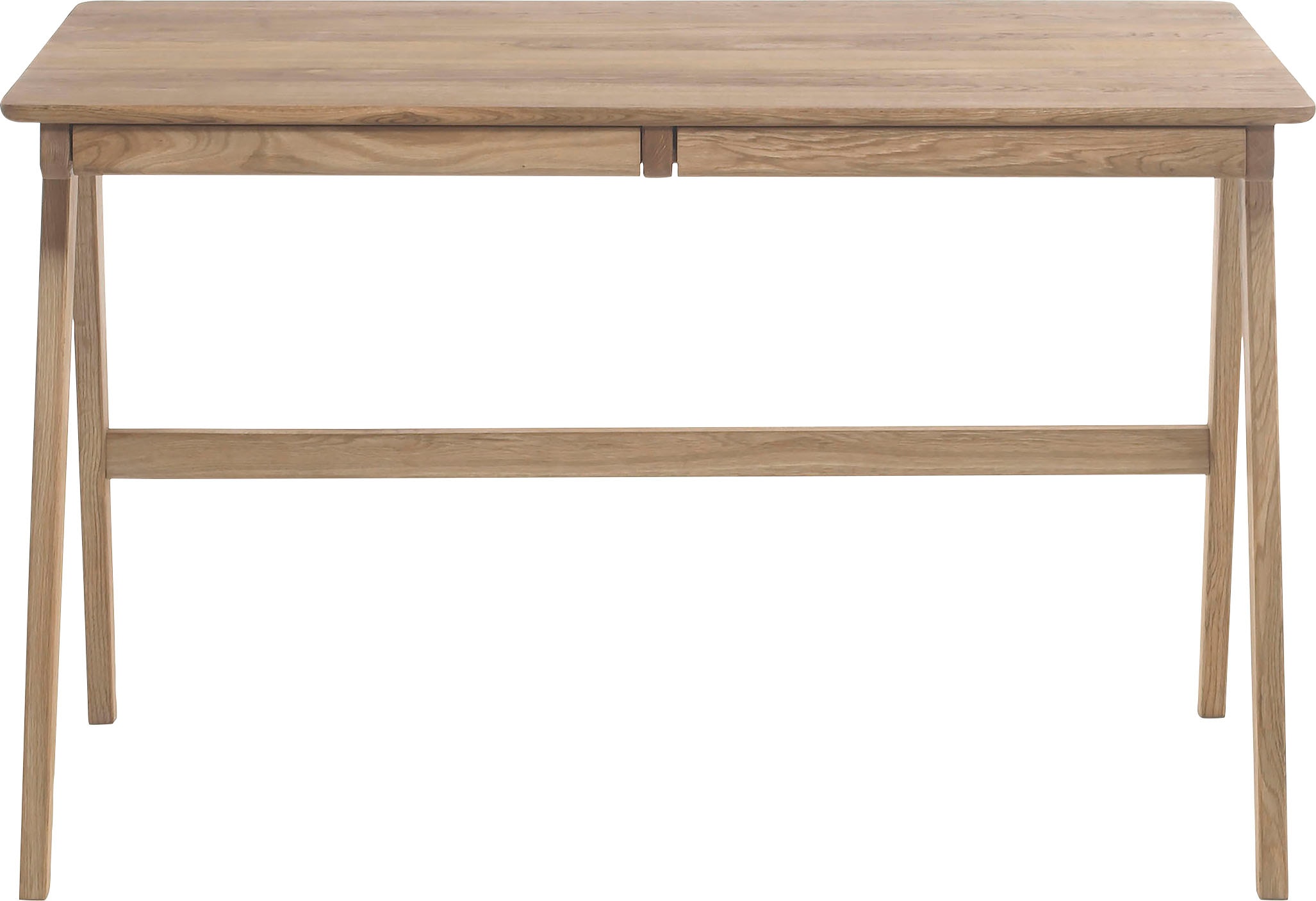 MCA furniture Schreibtisch »Delia«, Asteiche Massivholz geölt mit Schubladen, Breite 120 cm