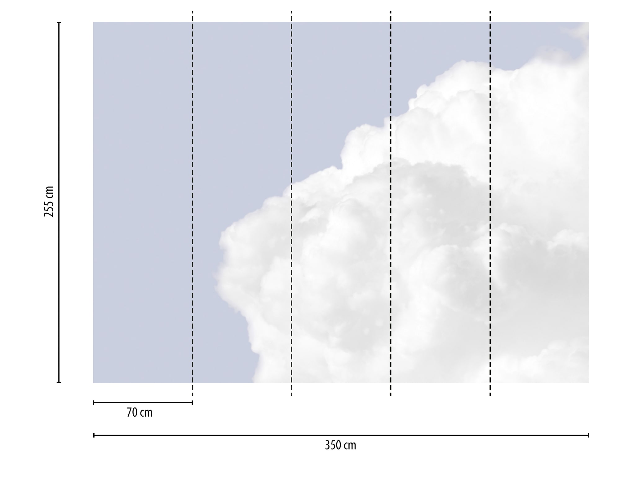 A.S. Création Vliestapete »Fototapete Wolke Hellblau Weiß Himmelsmotiv« matt strukturiert