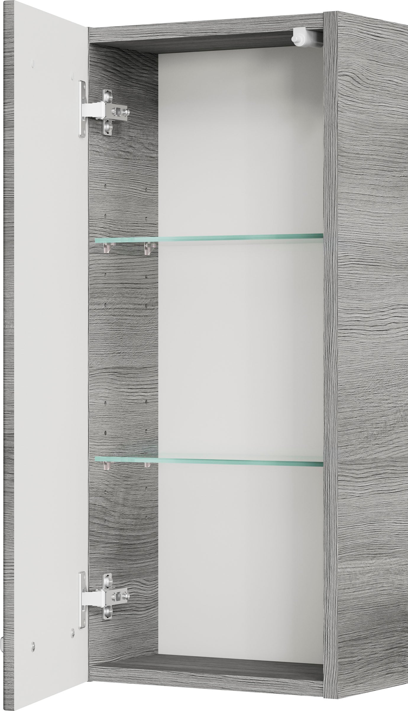 Saphir Badmöbel-Set »Quickset 5-teilig Glas-Waschtisch mit LED-Spiegelschrank, Bad-Set« 6 Stk. tlg.