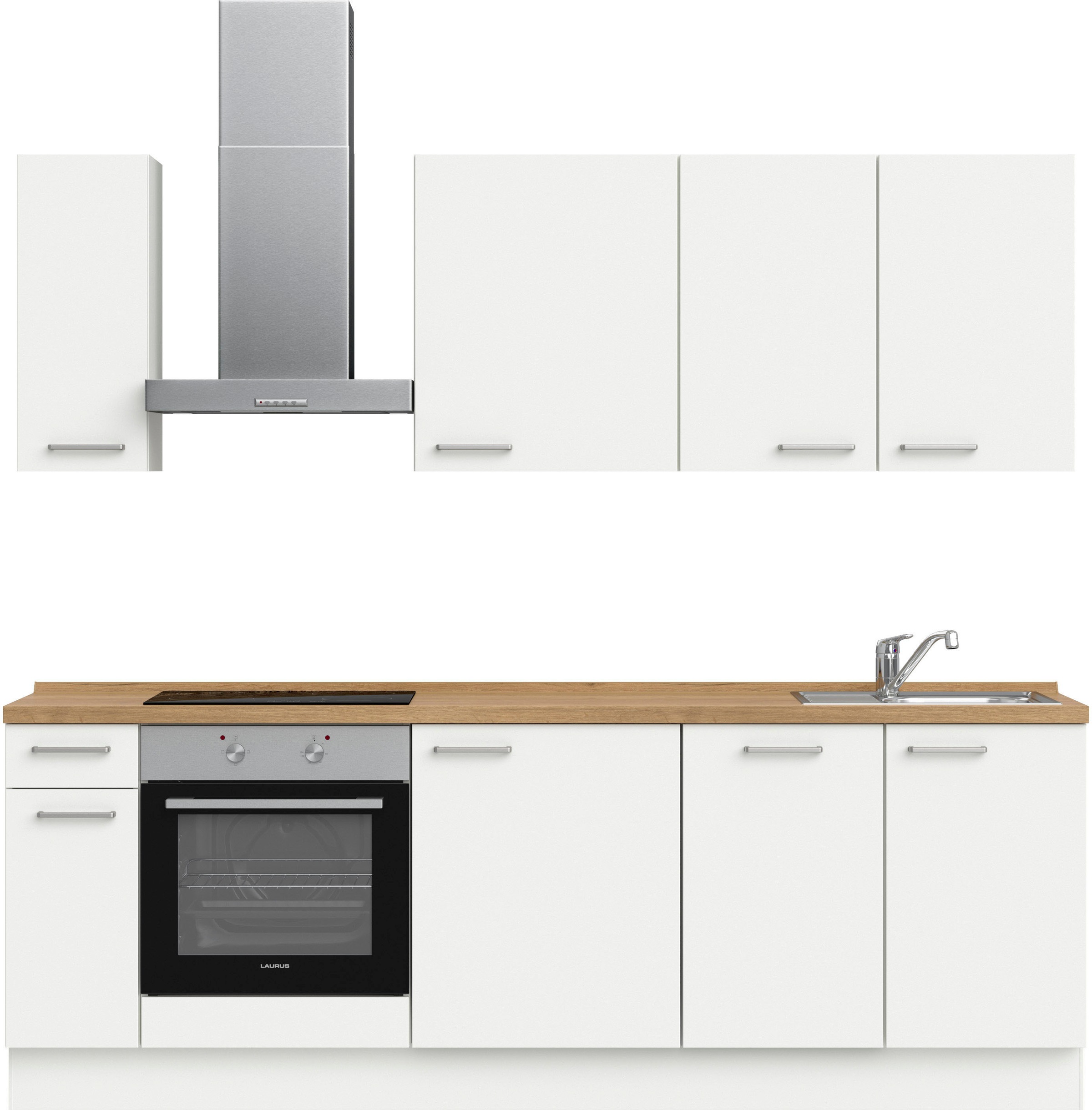 nobilia® Küchenzeile »"Touch I"«, vormontiert, Ausrichtung wählbar, Breite 240 cm, wahlw. mit E-Geräten