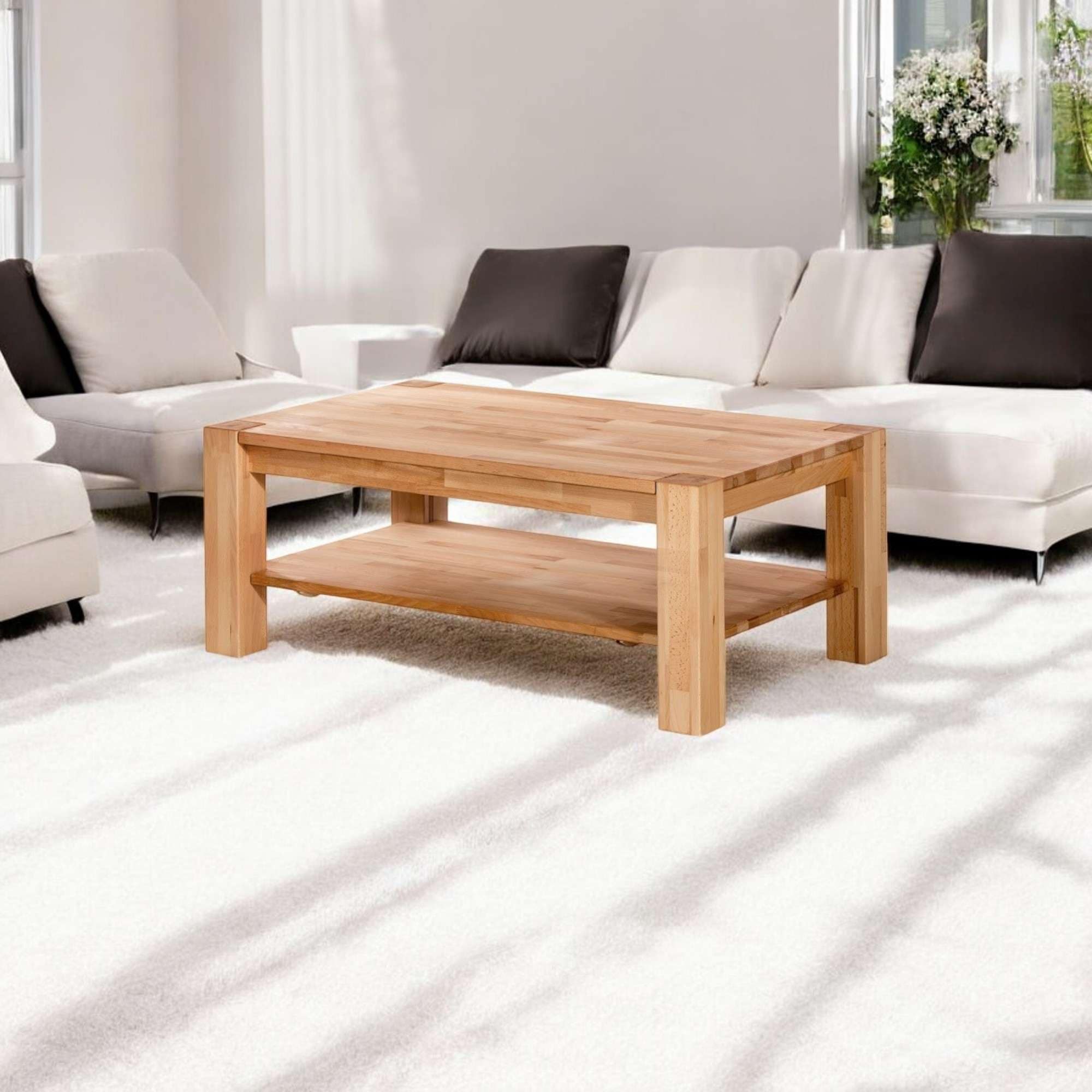 Home affaire Couchtisch »Street Kaffeetisch, Massivholz, in Buche geölt, TOP-PRODUKT«, mit Rollen, mit Ablage, classic, zeitloss