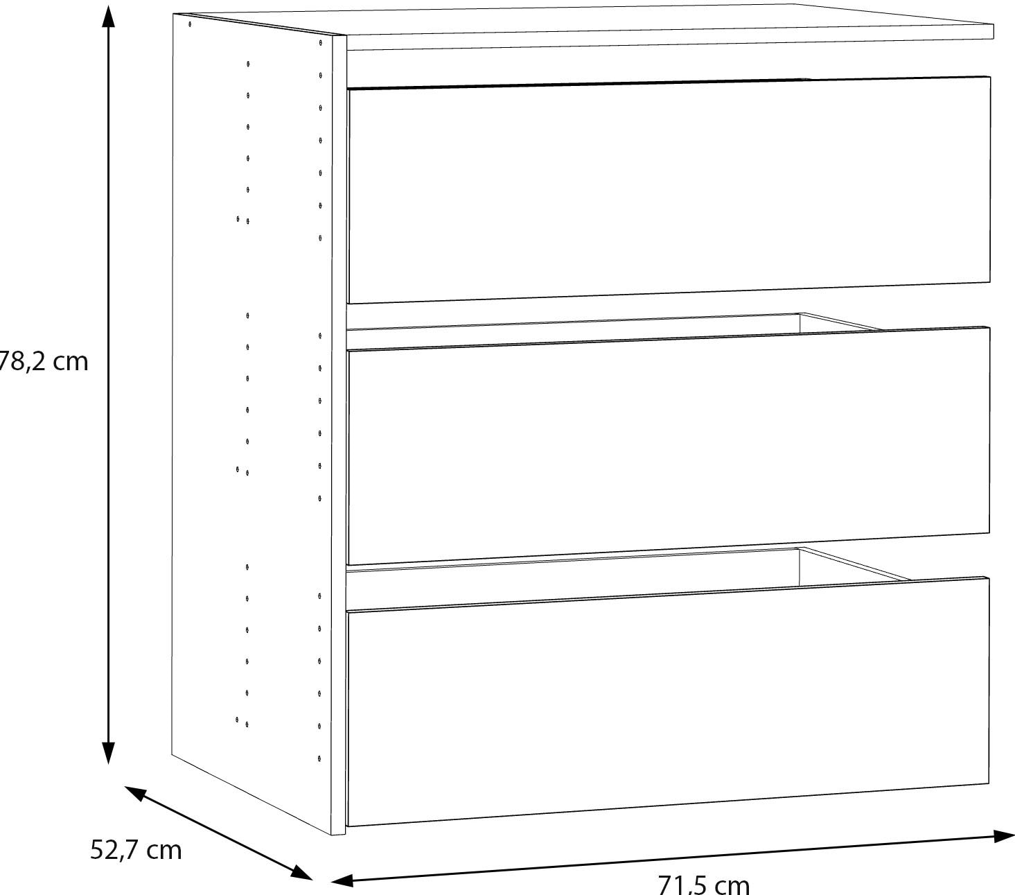 FORTE Inneneinteilung Set aus 3 Schubkästen, Übersichtliche Ablage, geordnete Aufbewahrung