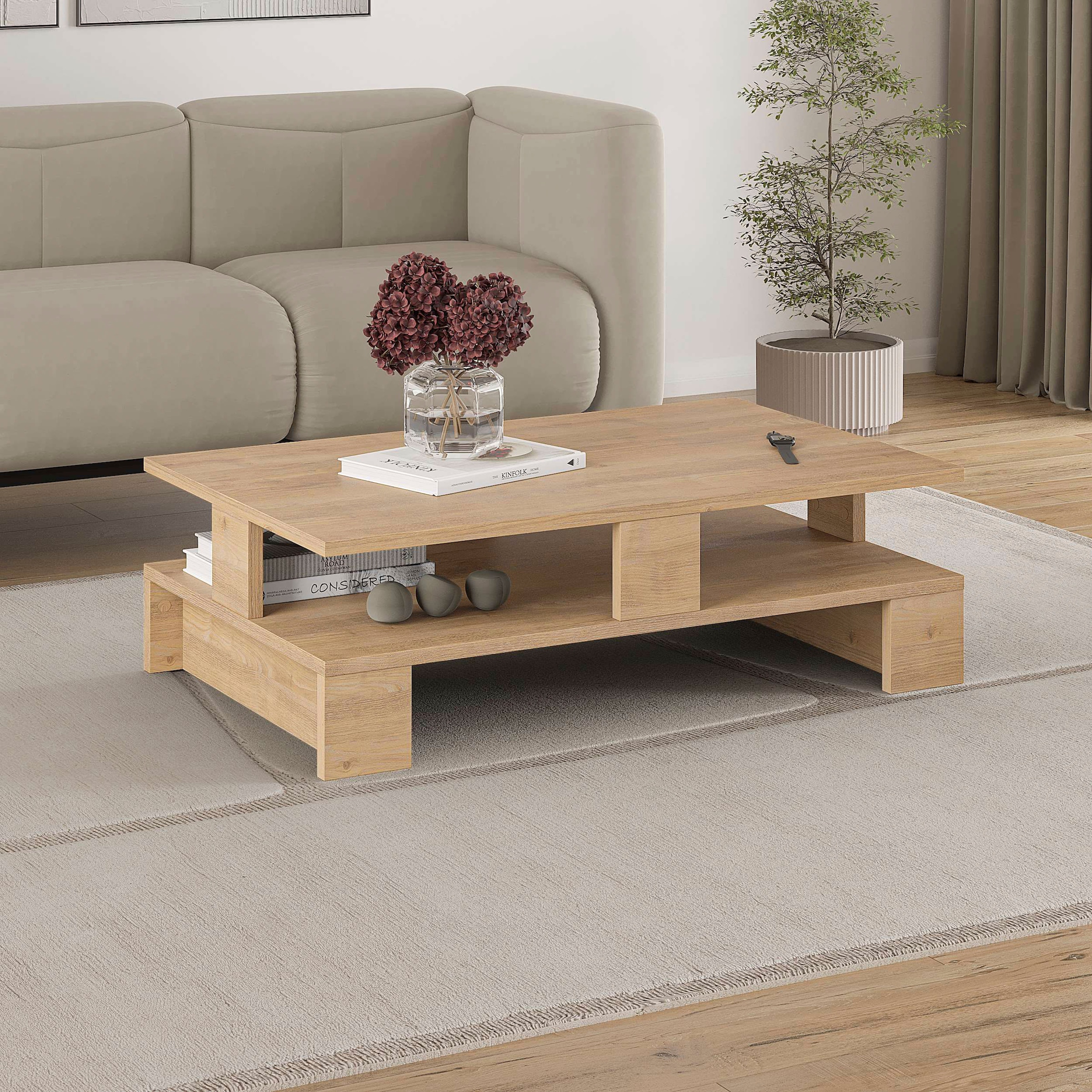Decortie Couchtisch »MANSU COUCHTISCH«, (Packung, 1 St.), Leichte Montage, Lagerung, Platzsparend