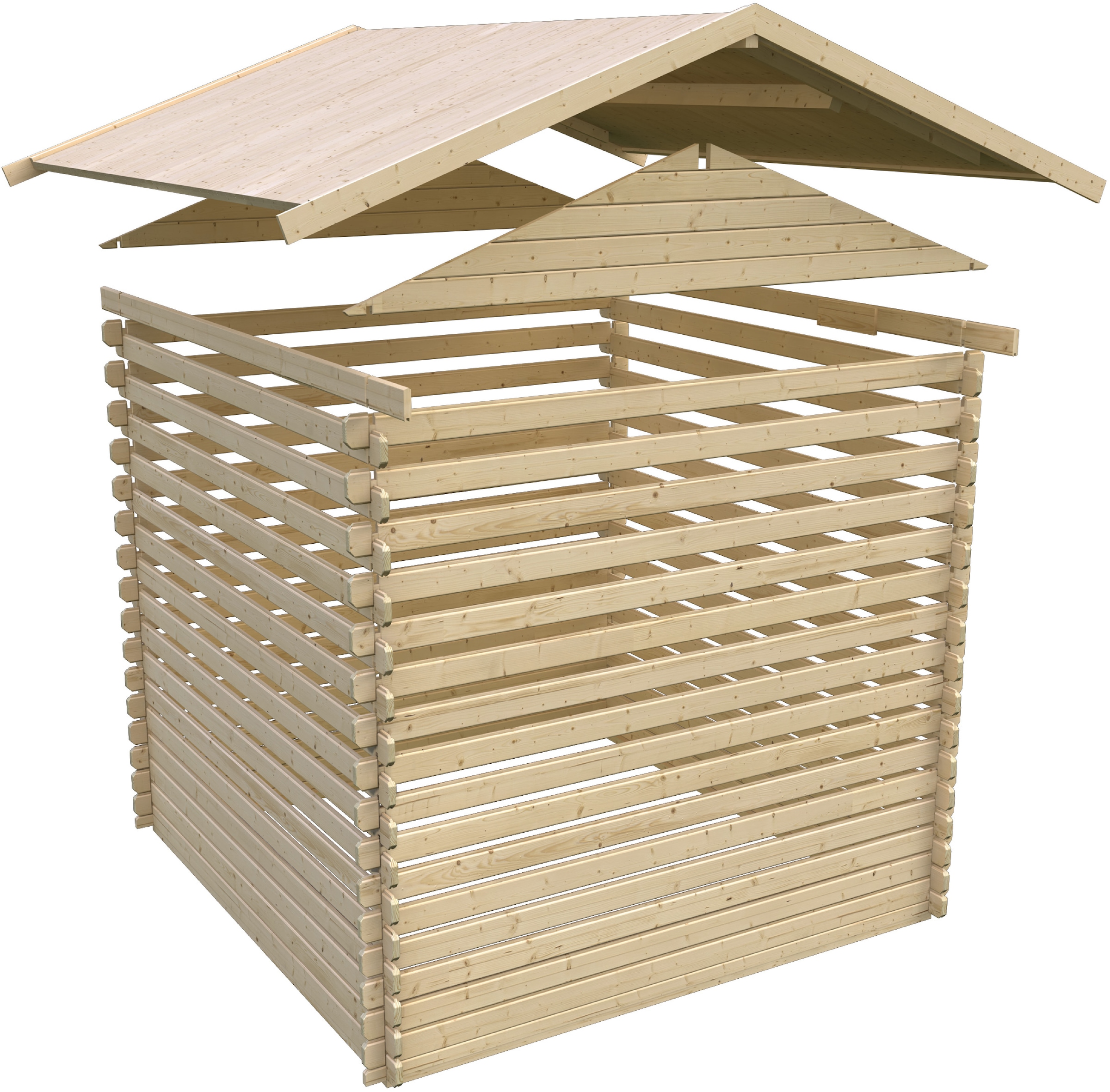 Karibu Gartenhaus »Lagor 2«, 38mm, 2 Raumhaus aus hochwertiger nordischer Fichte