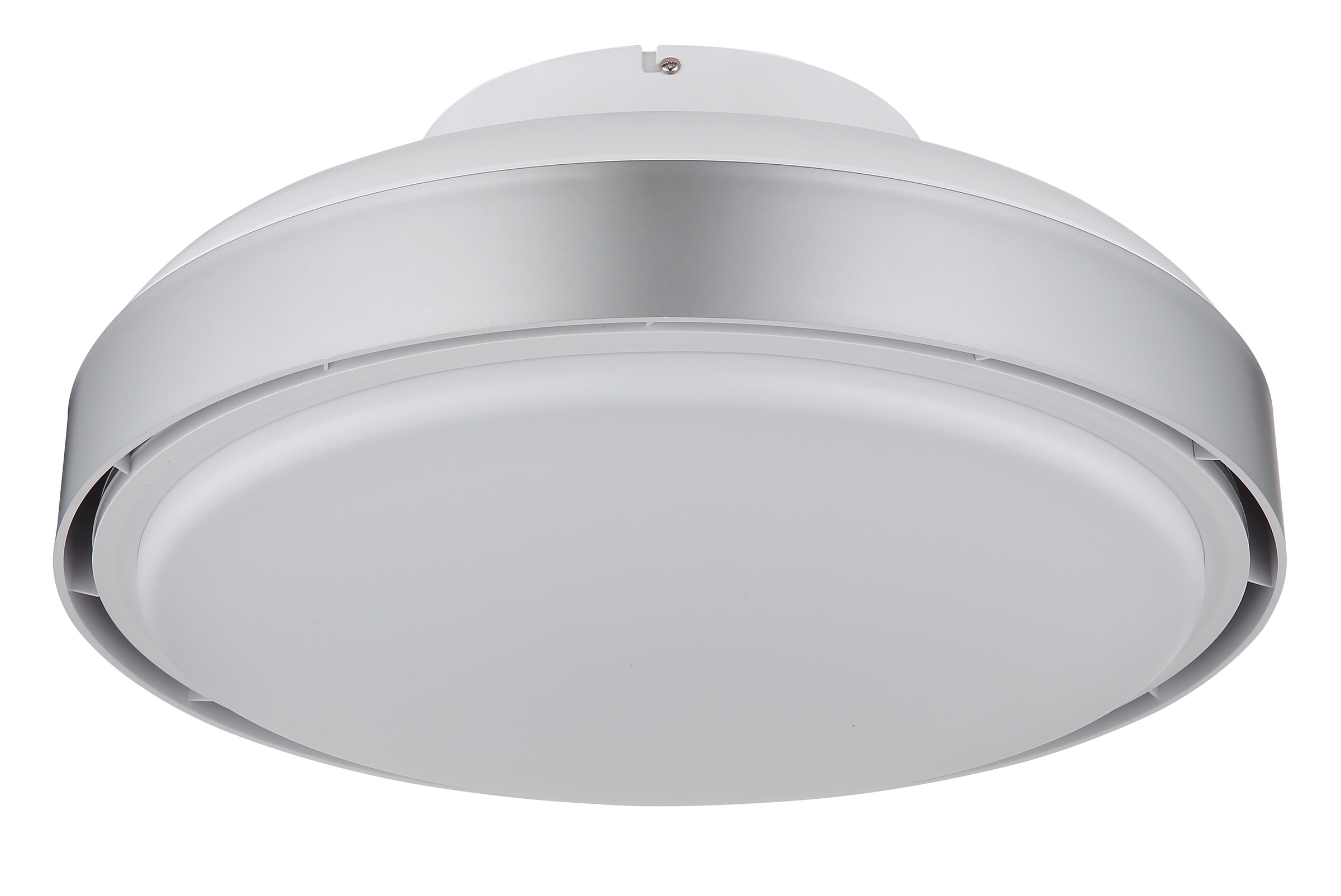 GLOBO LIGHTING Deckenleuchte »CARNEY« LED-Modul 1 Stk. warmweiß - kaltweiß Ventilator opal kühlen-heizen silber CCT 2700-6500K Wohnraumventilator