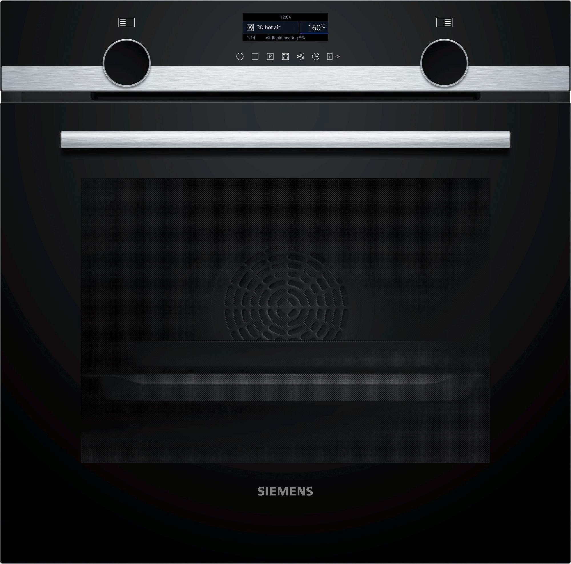 8. Bild von SIEMENS Einbaubackofen »HB579GBS0«, iQ500, HB579GBS0, mit Teleskopauszug nachrüstbar, Pyrolyse-Selbstreinigung