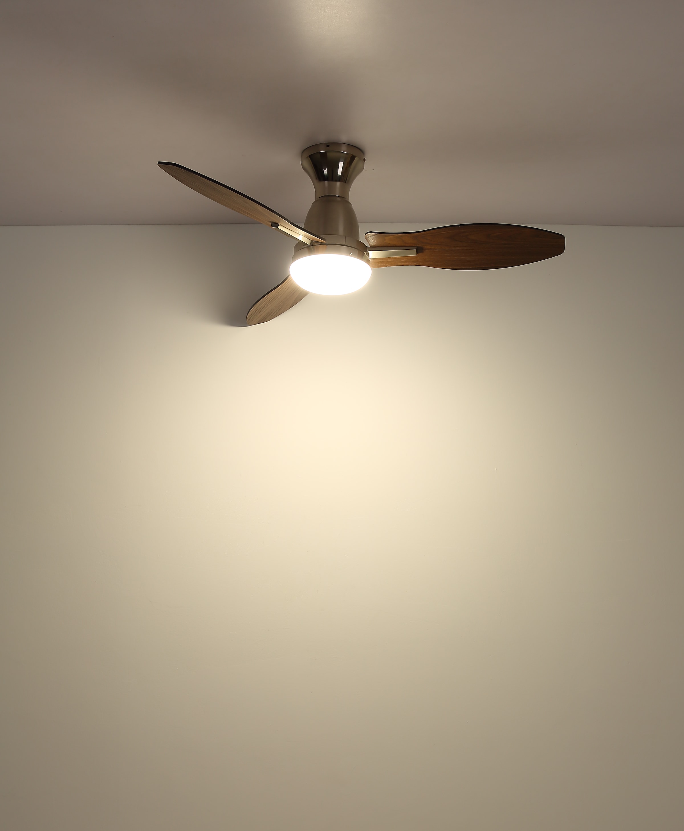 GLOBO LIGHTING Deckenleuchte »GALE« LED-Modul 1 Stk. warmweiß - kaltweiß Ventilator kühlen-heizen holzoptik CCT 3000/4500/6000K