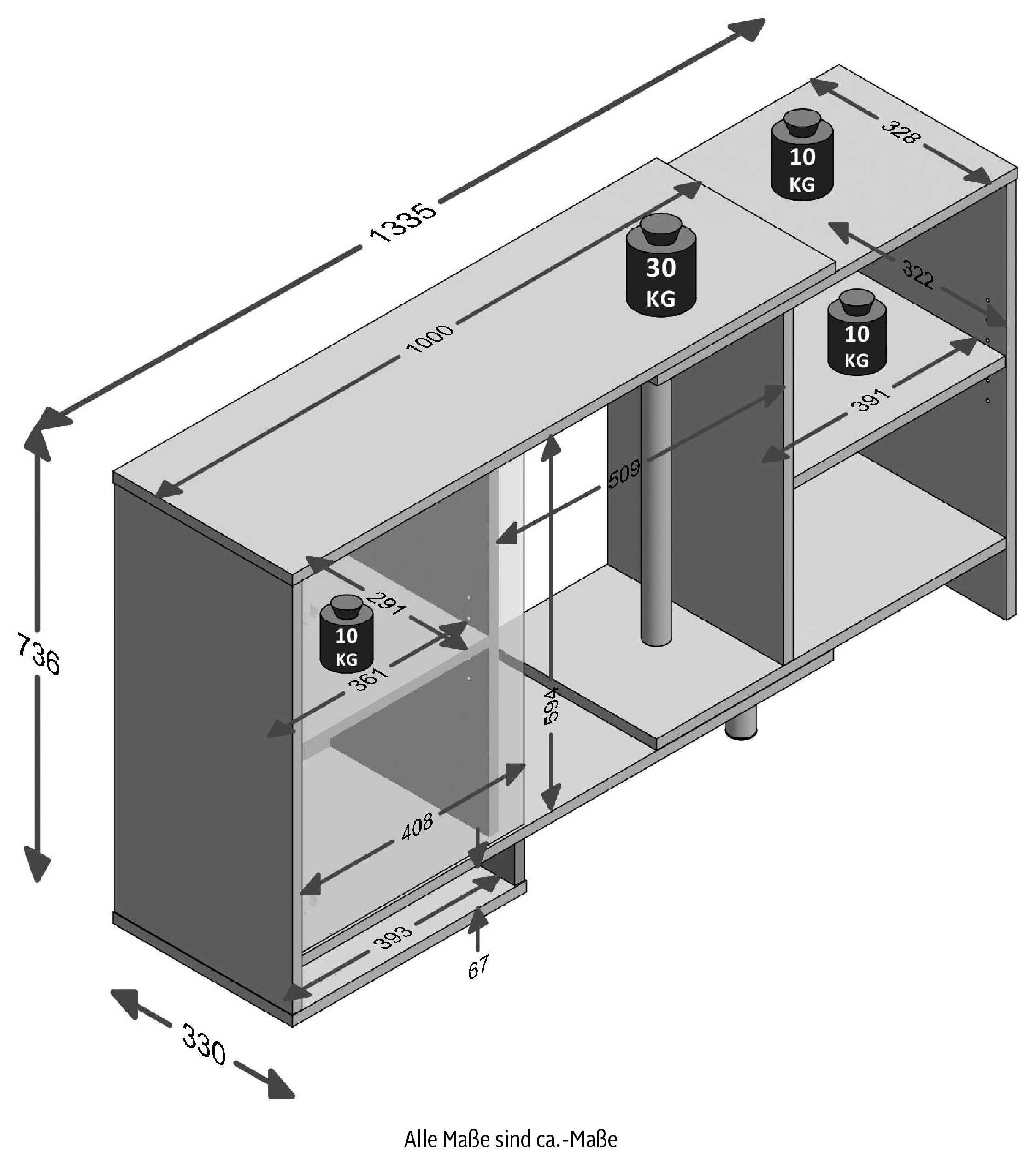 FMD Highboard »Flex 1«