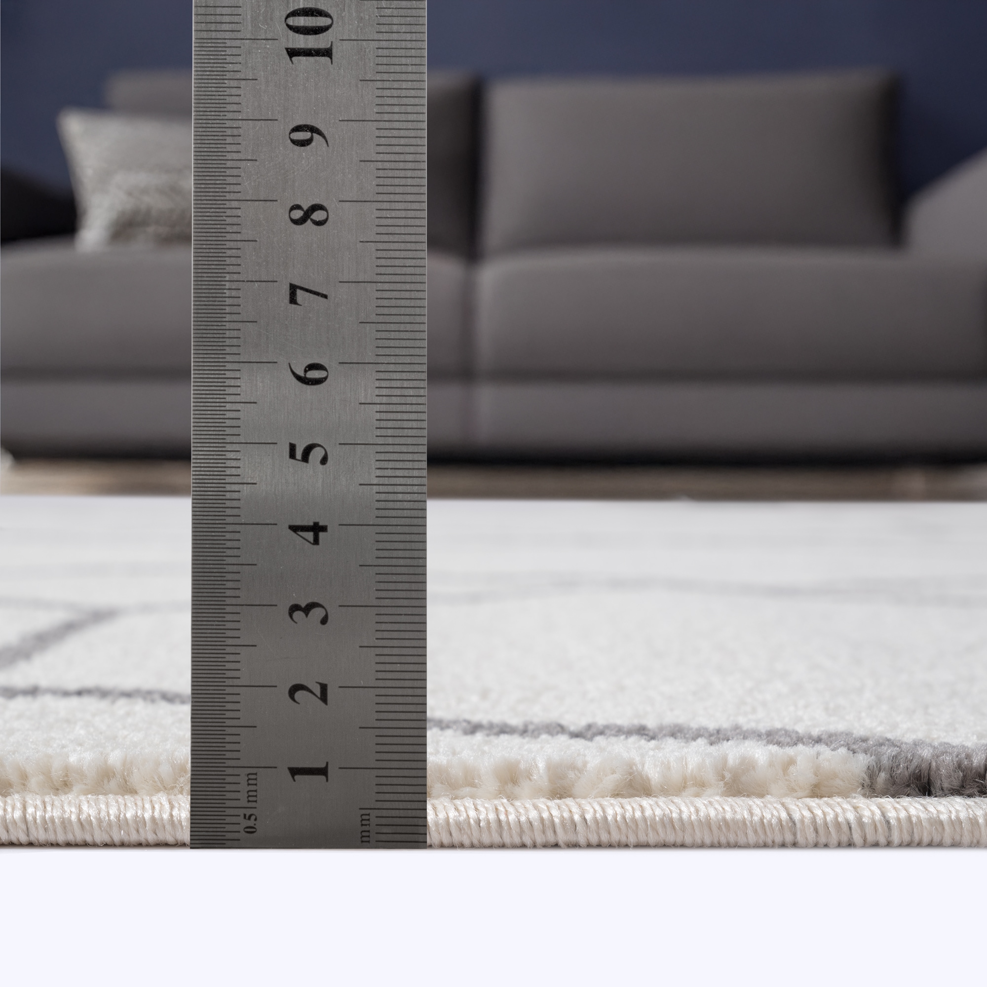 Sanat Teppich »Trellis« rund 10 mm Höhe Kurzflor, skandi, boho, auch als Läufer und in rund