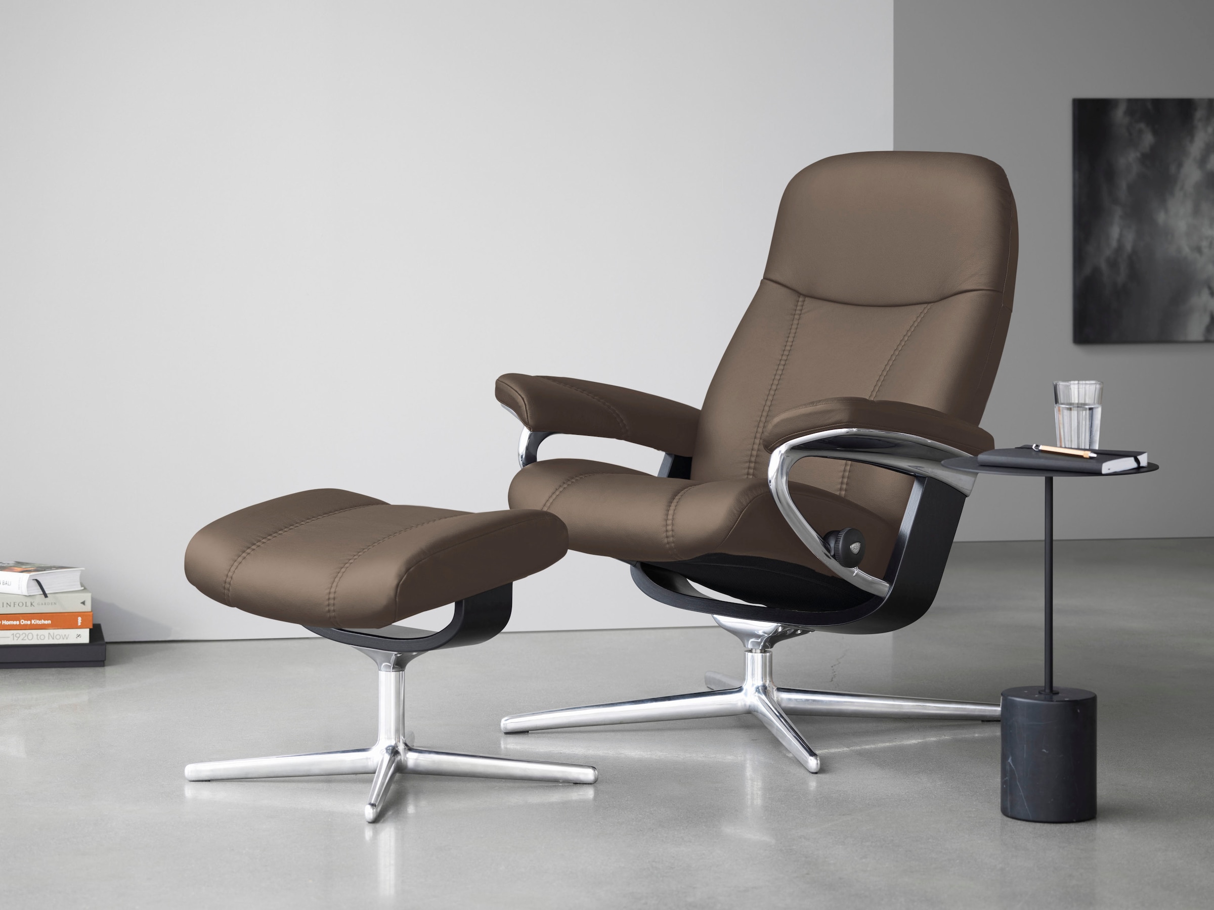 Stressless Relaxsessel "Consul", mit Cross Base, Größe S, M & L, Holzakzent günstig online kaufen