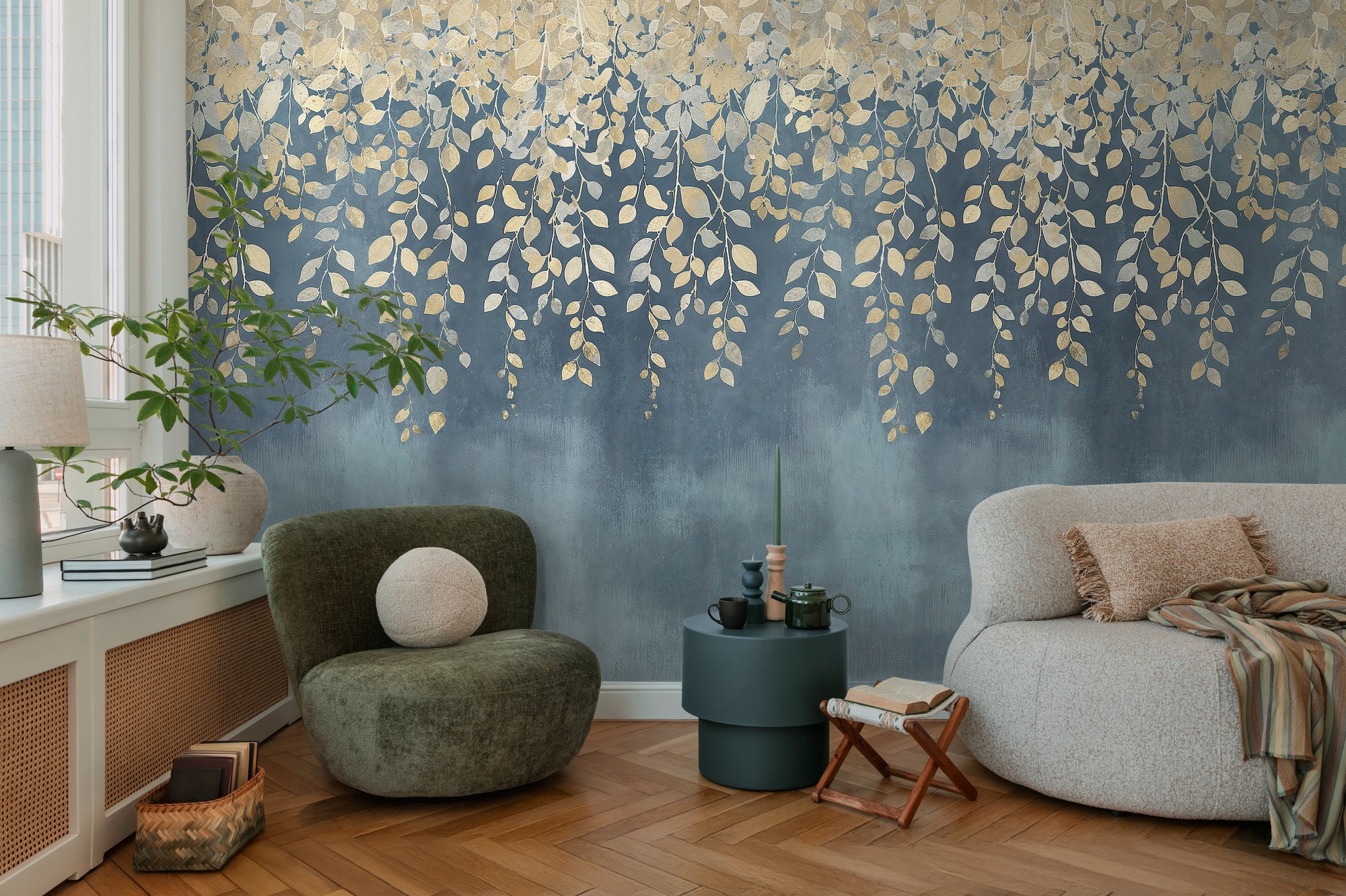 CosmoLiving by Cosmopolitan Vliestapete »Gilded Bloom Fototapete erweiterba günstig online kaufen