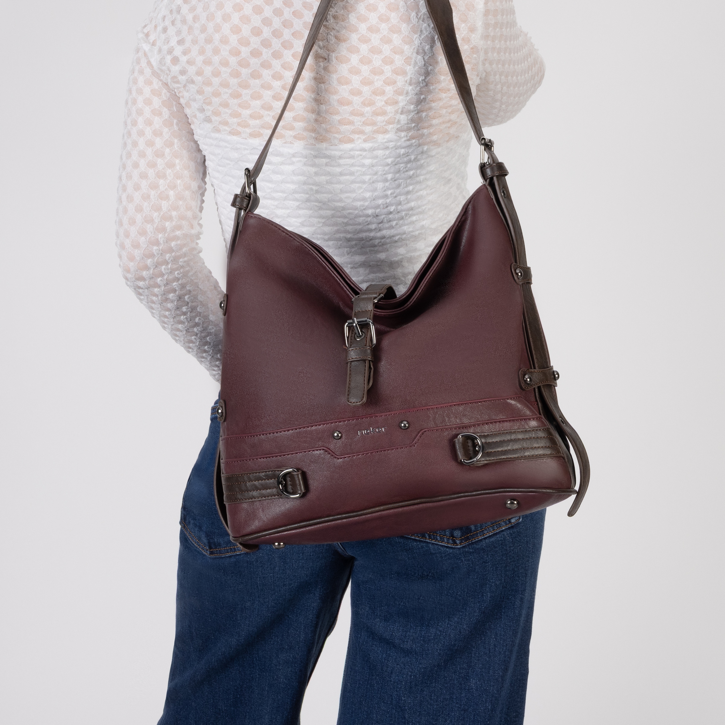 Rieker Umhängetasche Damen Beuteltasche, Schultertasche, Henkeltasche