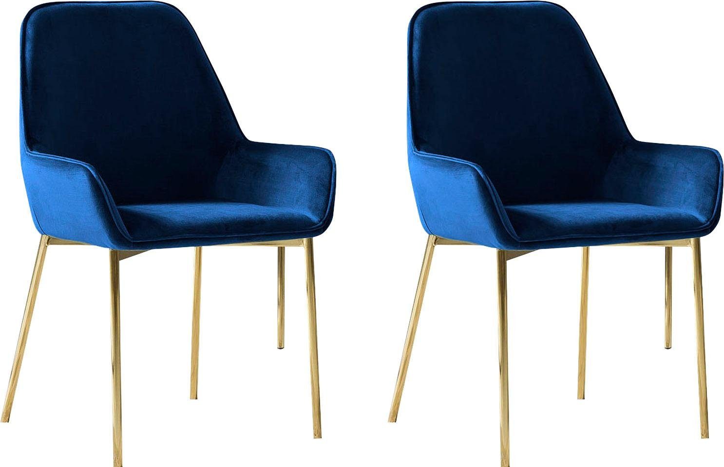SalesFever Armlehnstuhl »Eleganter Esszimmerstuhl« (Set) 2 Stk. Samtvelours günstig online kaufen