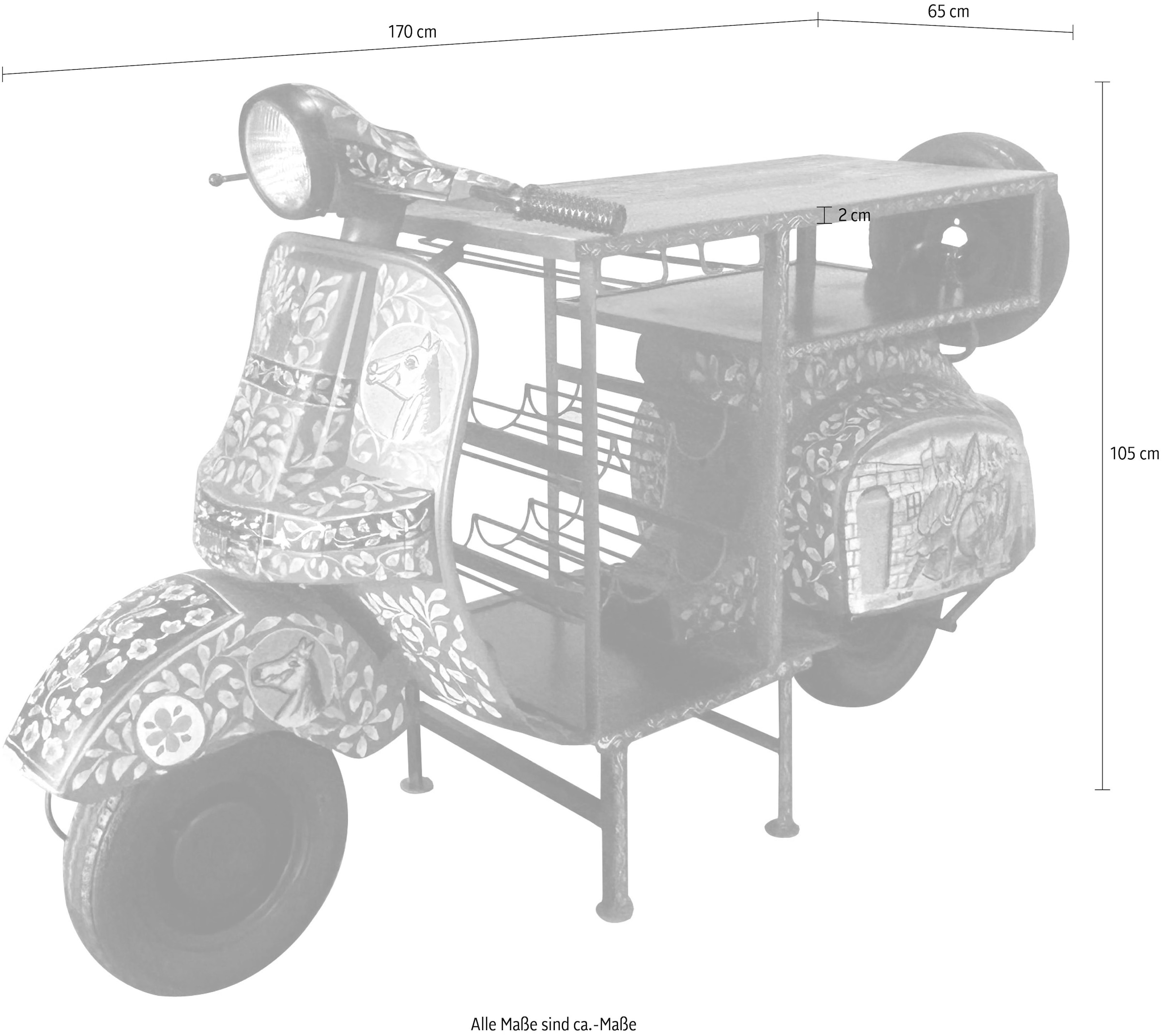 SIT Bartisch 1 Stk. tlg. aus einem recycelten Roller