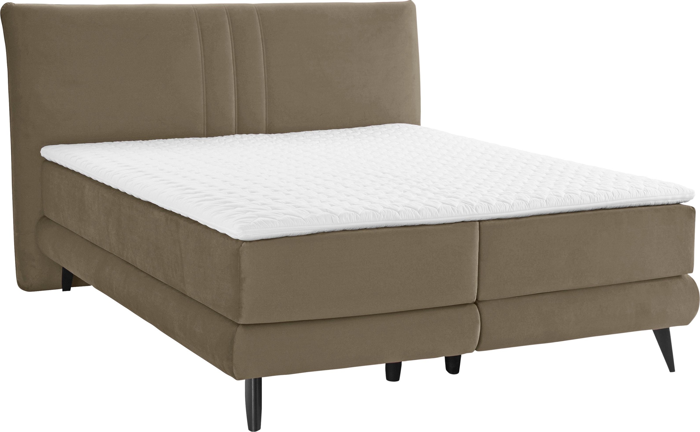 Places of Style Boxspringbett »Skien«, incl. Kaltschaumtopper, 2 Härtegrade, 3 Ausführungen