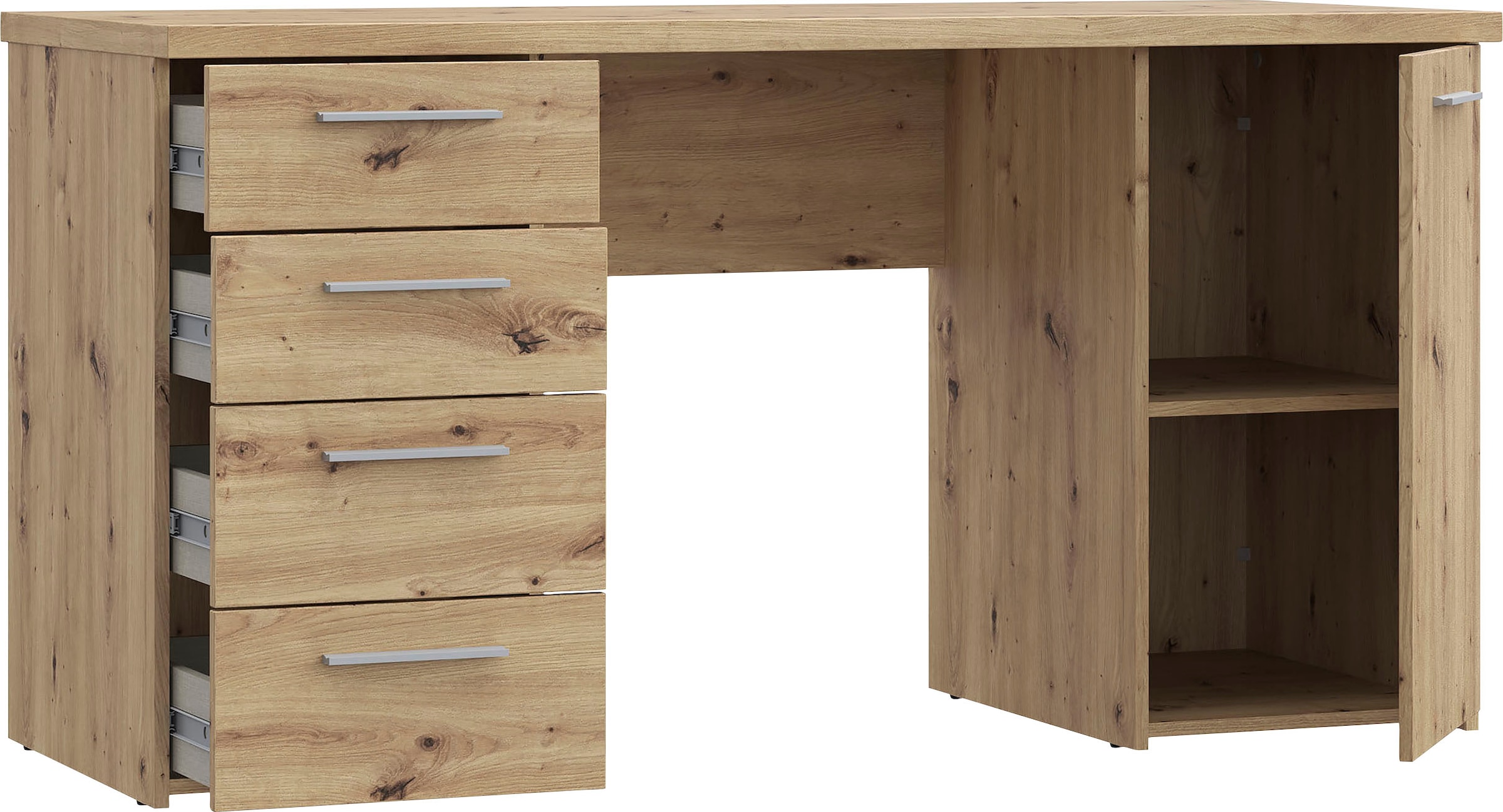 FORTE Schreibtisch »Candlekeep«, Computertisch mit Schubladen, Breite 145,2 cm