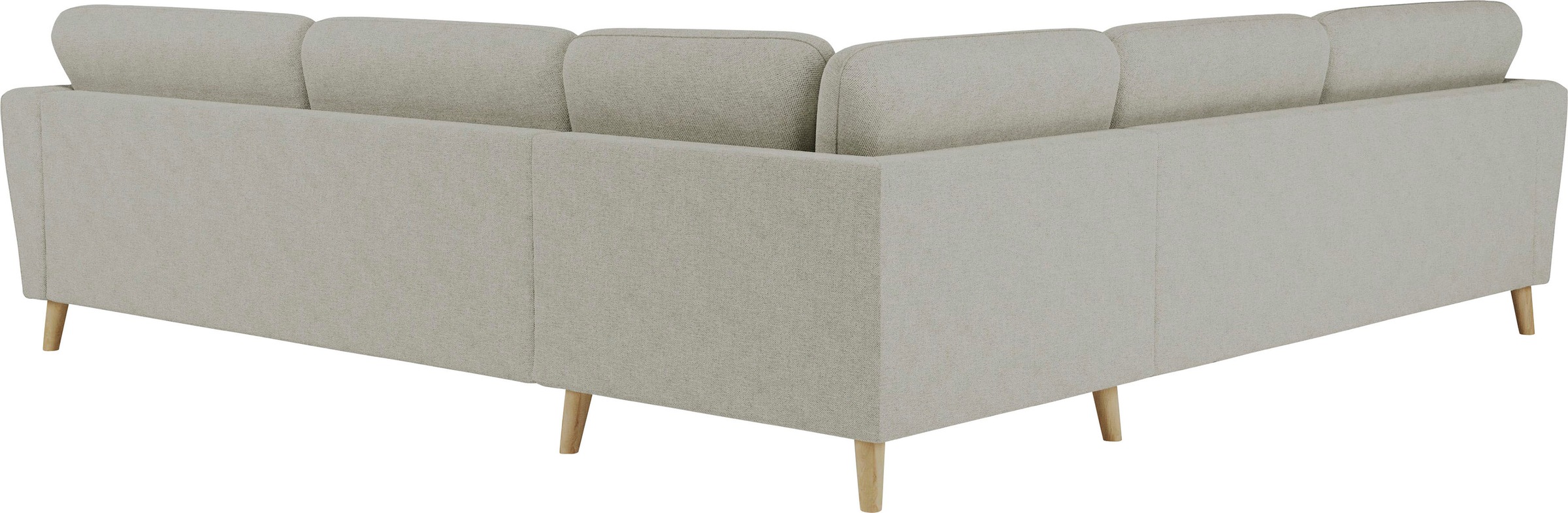 Home affaire Ecksofa »MARSEILLE 278/278 cm, L-Form,«, gleichschenklig, aus Eiche-Massivholz Beinen, verschiedene Bezüge