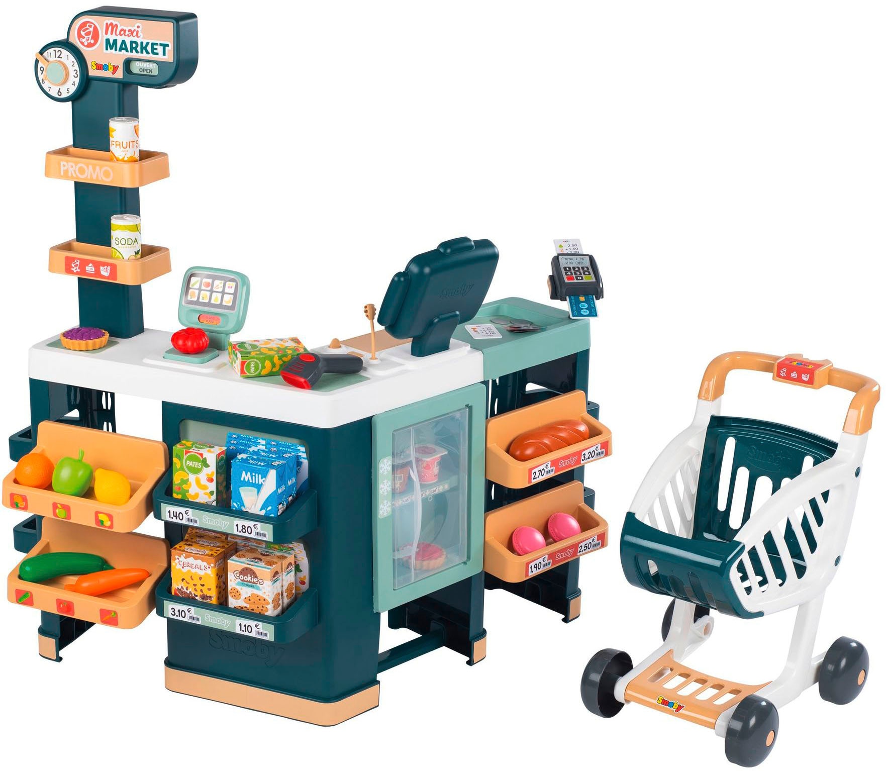 Smoby Kaufladen »Supermarkt Maxi mit Einkaufswagen«, mit Sound- und Lichteffekten; Made in Europe