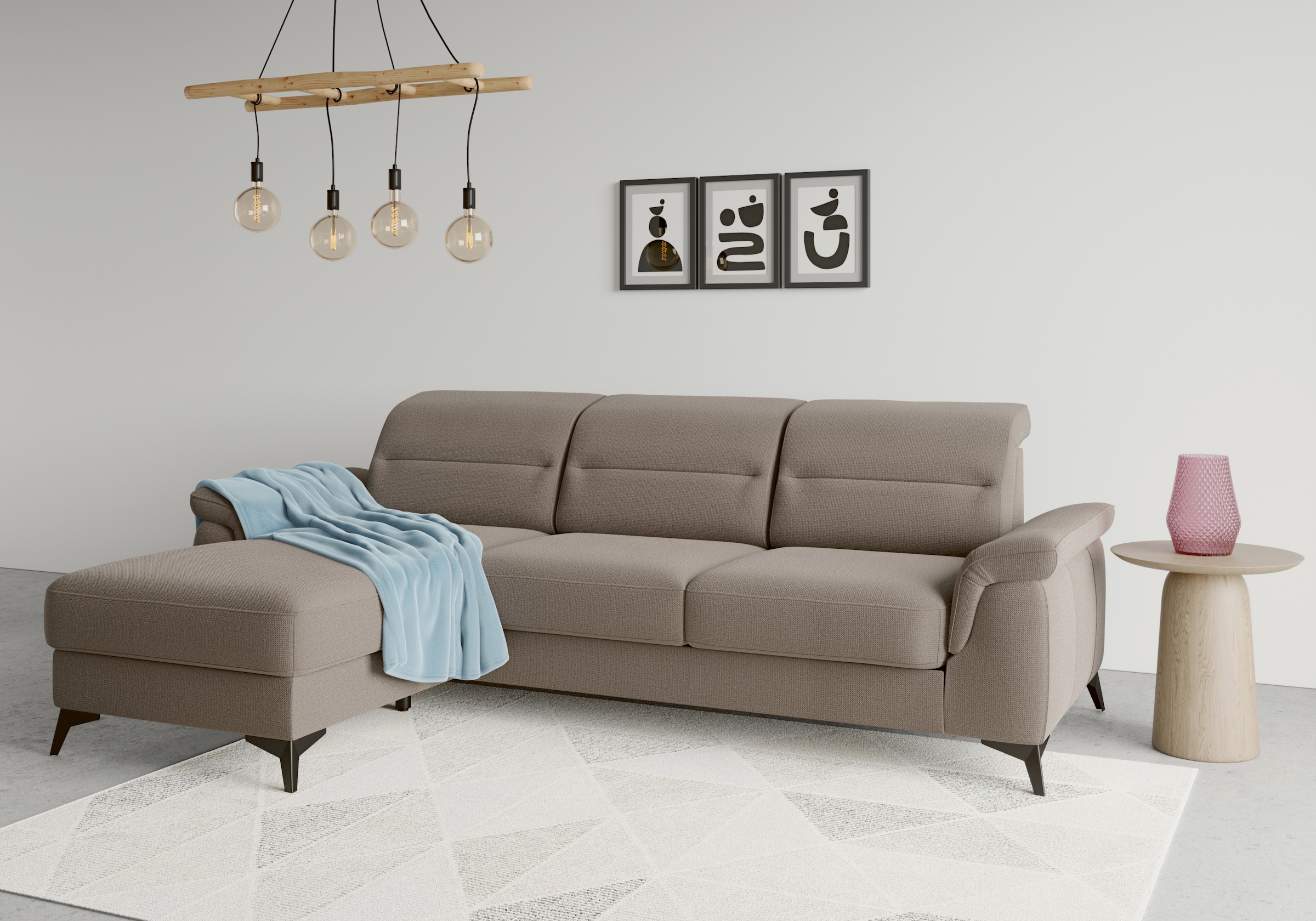 sit&more Ecksofa »Sinatra L-Form« mit Recamiere, optional mit Kopfteilverst günstig online kaufen