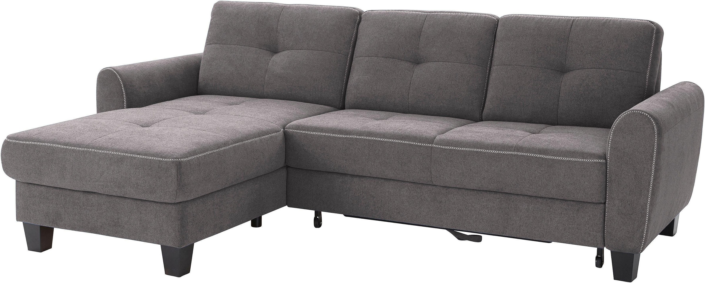 sit&more Ecksofa »Varese L-Form«, mit Federkern, wahlweise mit Bettfunktion günstig online kaufen