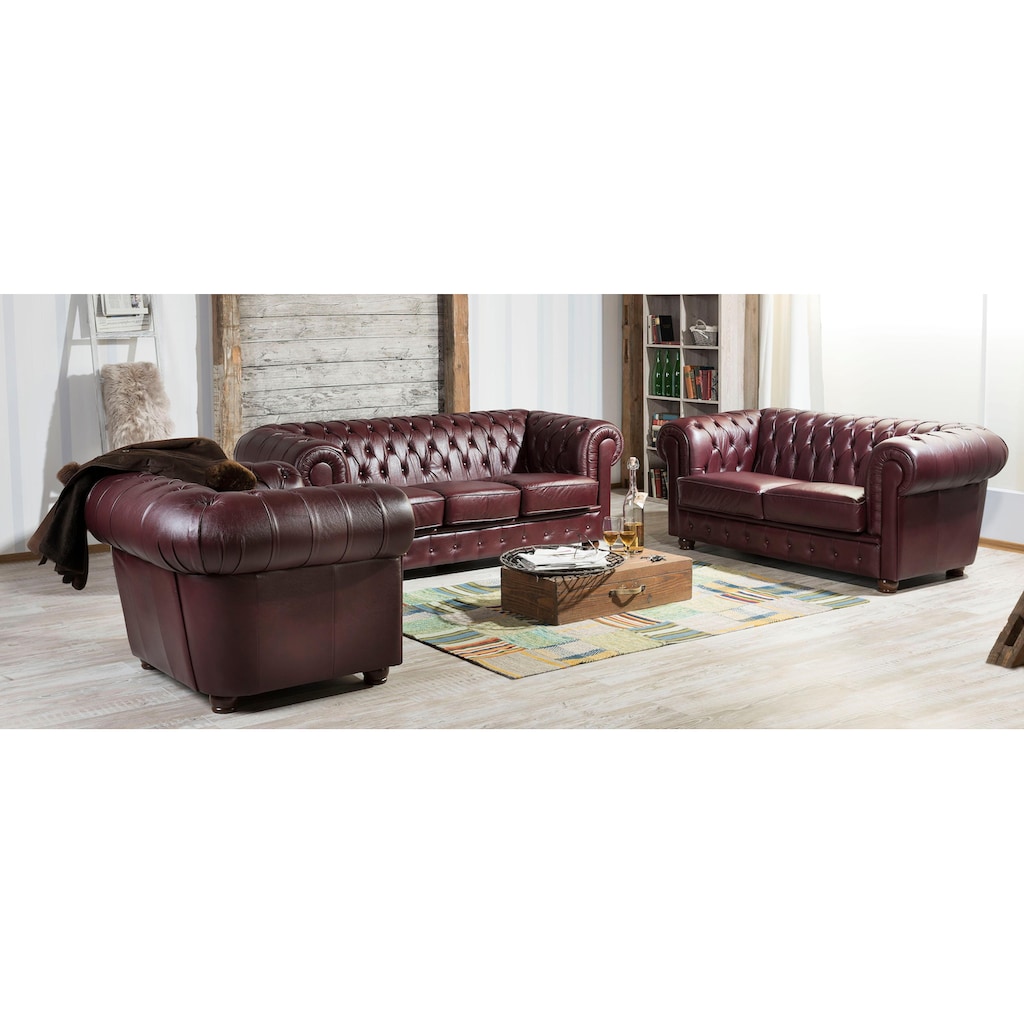 Max Winzer® Chesterfield-Sofa »Bristol«, mit edler Knopfheftung, Breite 172 cm