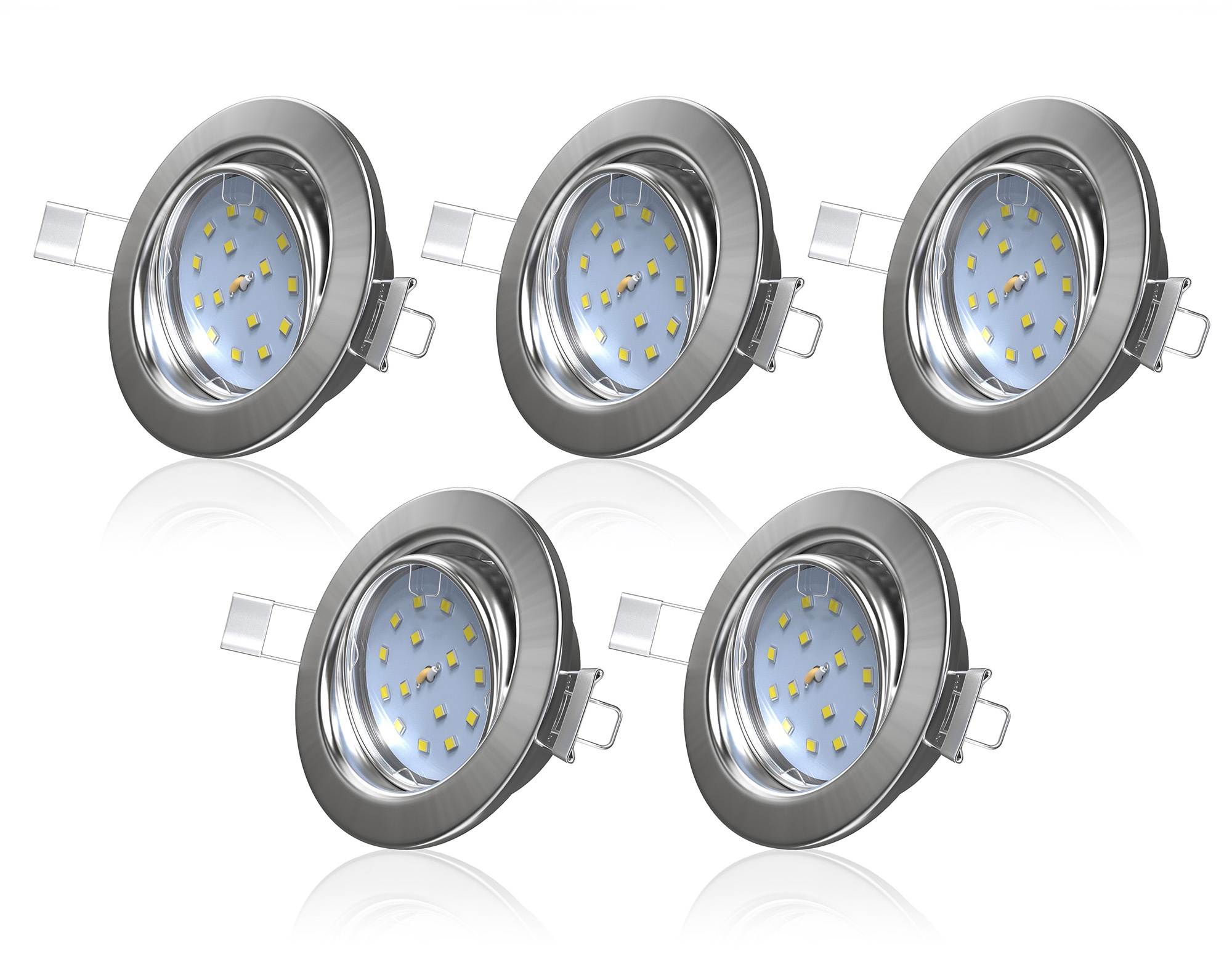 Popularität B.K.Licht LED 5W schwenkbar flach, bestellen online Einbauspots, Einbauleuchte, 5x 400LM LED flammig-flammig, ultra 5 inkl. 3000K