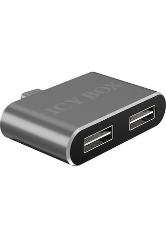 Raidsonic Computer-Adapter »ICY BOX 2-Port USB 2.0 Hub mit USB-C Host Anschluss« kaufen