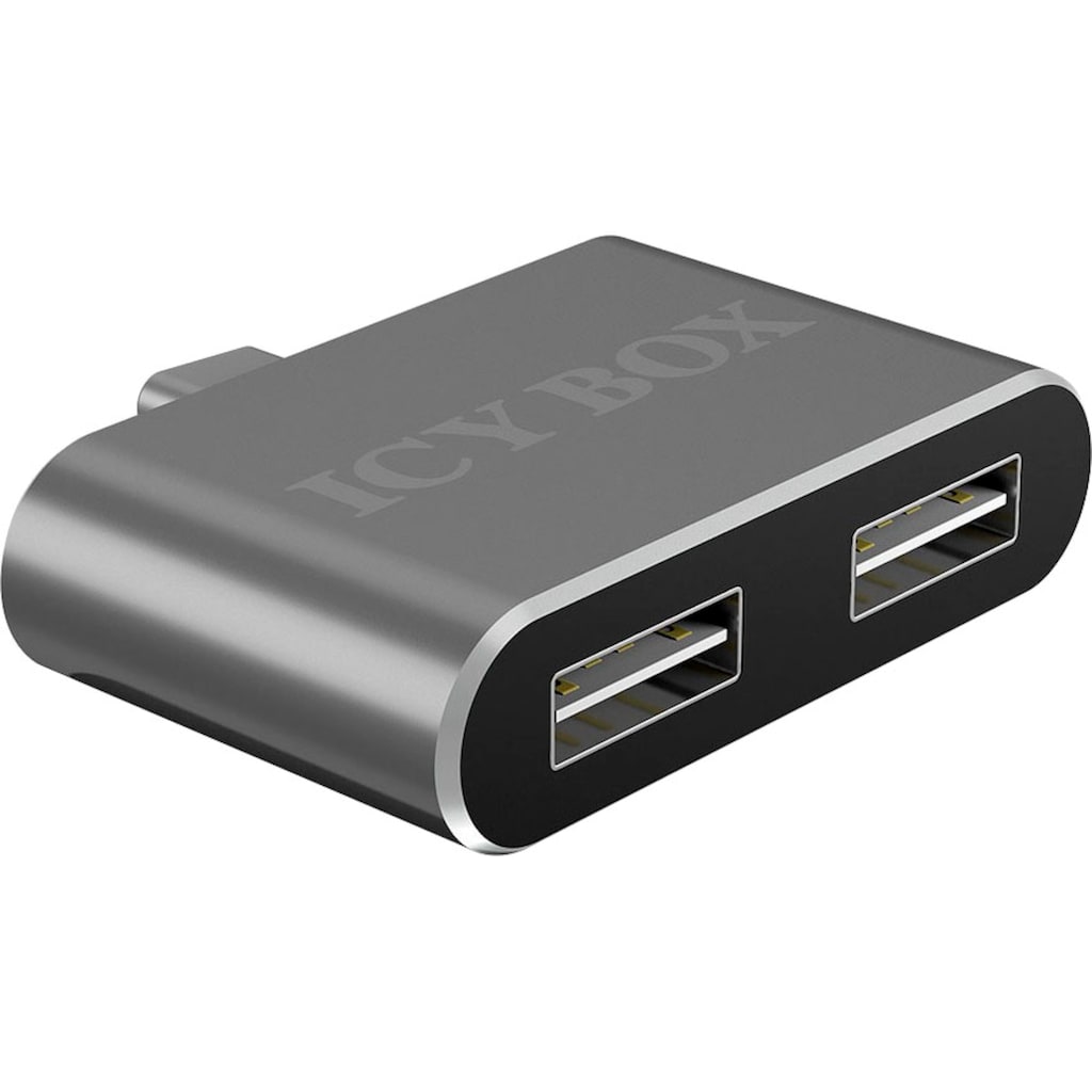 Raidsonic Computer-Adapter »ICY BOX 2-Port USB 2.0 Hub mit USB-C Host Anschluss«
