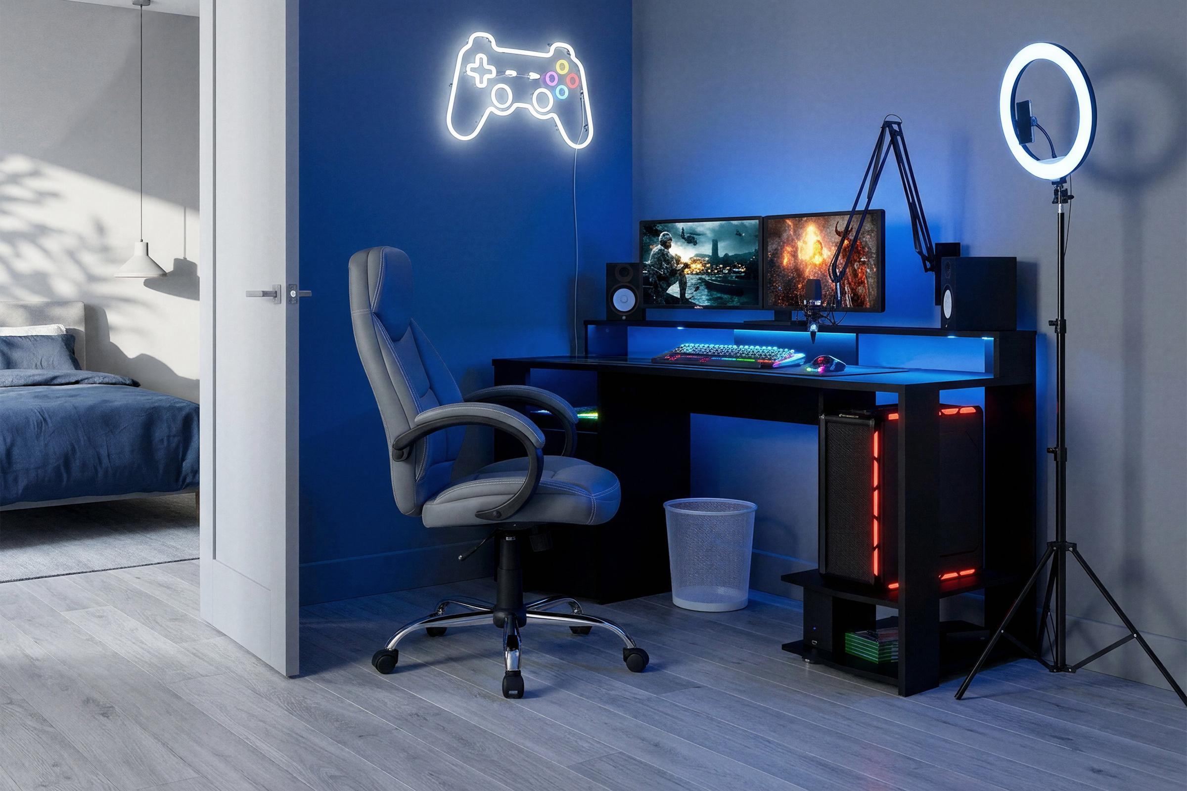 Parisot Kinderschreibtisch »Gaming« Gamingtisch, Jugendschreibtisch, Schreibtisch, inkl. LED Beleuchtung