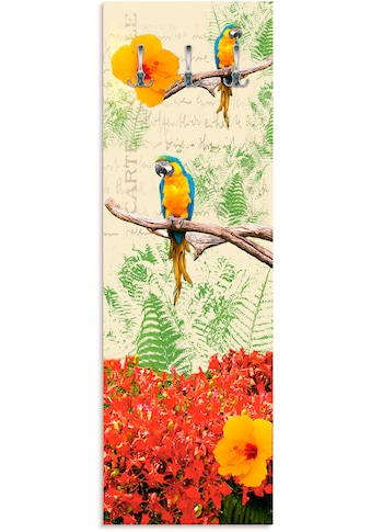 Artland Garderobenleiste »Papagei«, platzsparende Wandgarderobe aus Holz mit 3 Haken,... kaufen