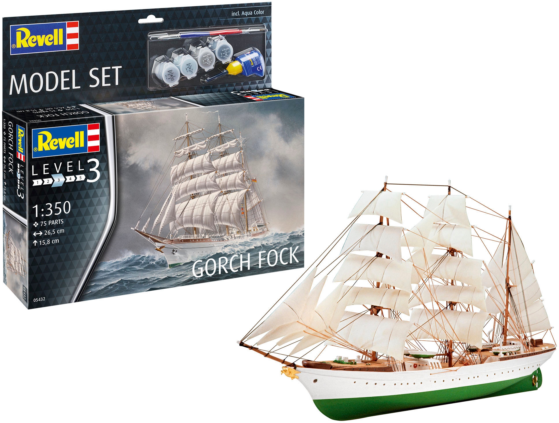 Revell® Modellbausatz »Segelschiff Gorch Fock«, 1:350