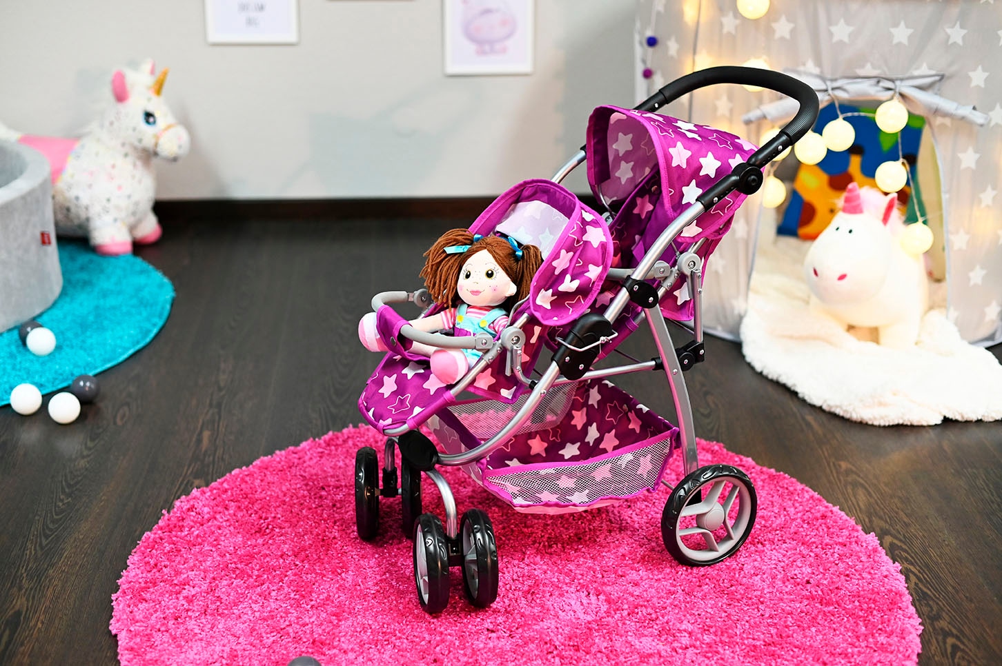 Knorrtoys® Puppen-Zwillingsbuggy »Milo«