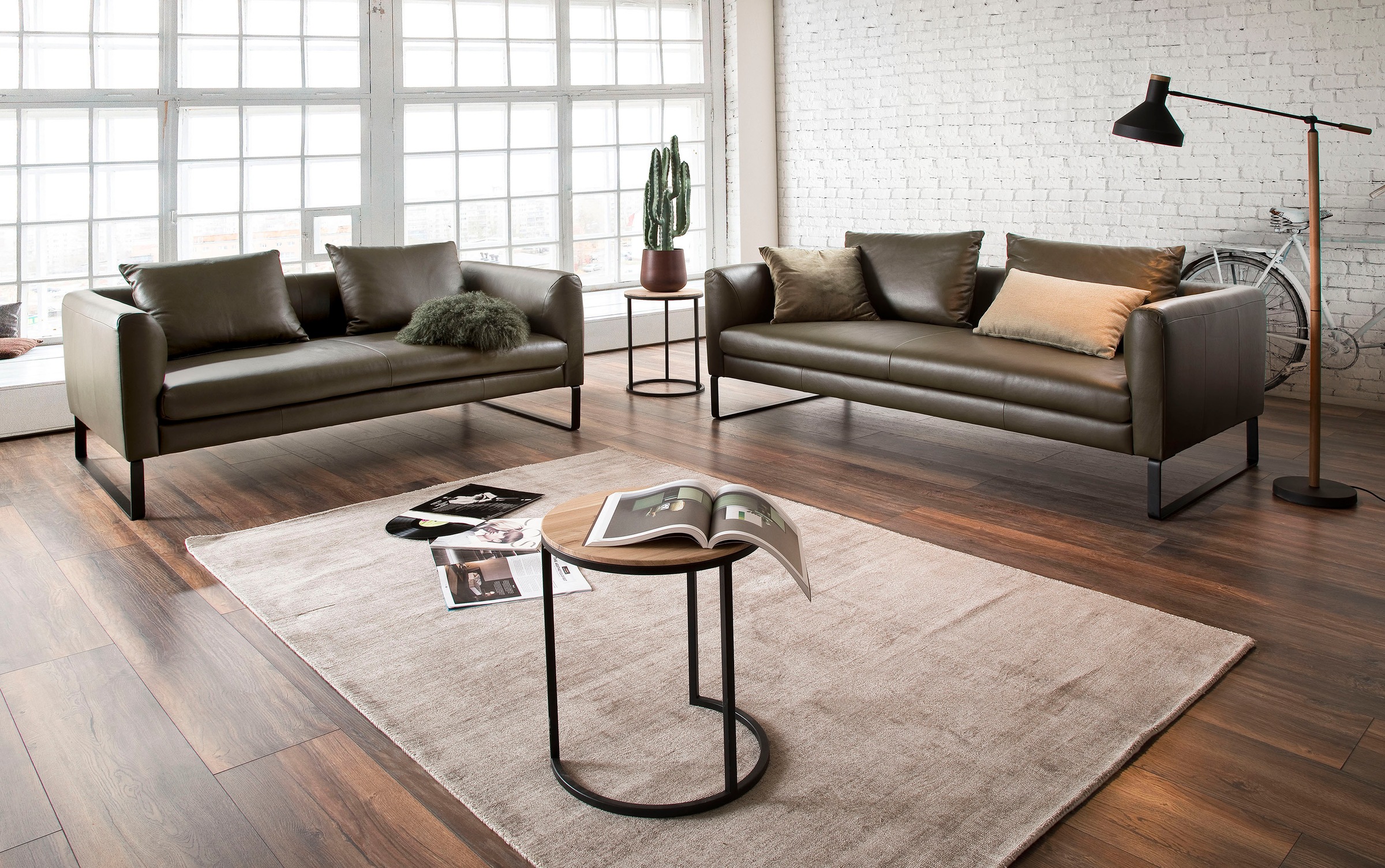 3C Candy 3-Sitzer »Avola Designsofa mit Lederbezug, tolle Verarbeitungsdeta günstig online kaufen