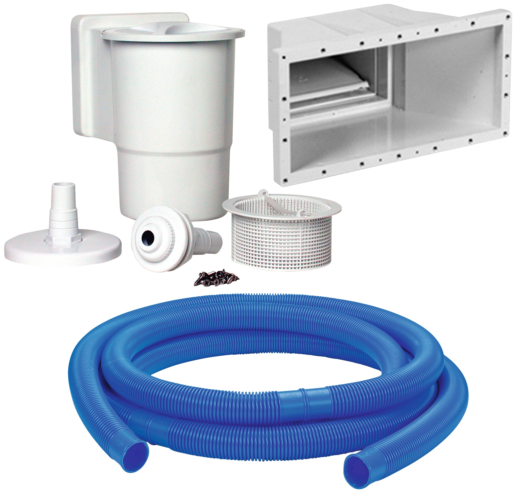 KWAD Rundpool »White Timber inkl. Sicherheitsleiter und Zubehör« 5-tlg 3,6, 5,5 oder 4,6 m Durchmesser, Höhe: 1,32m, mit blauer Folie